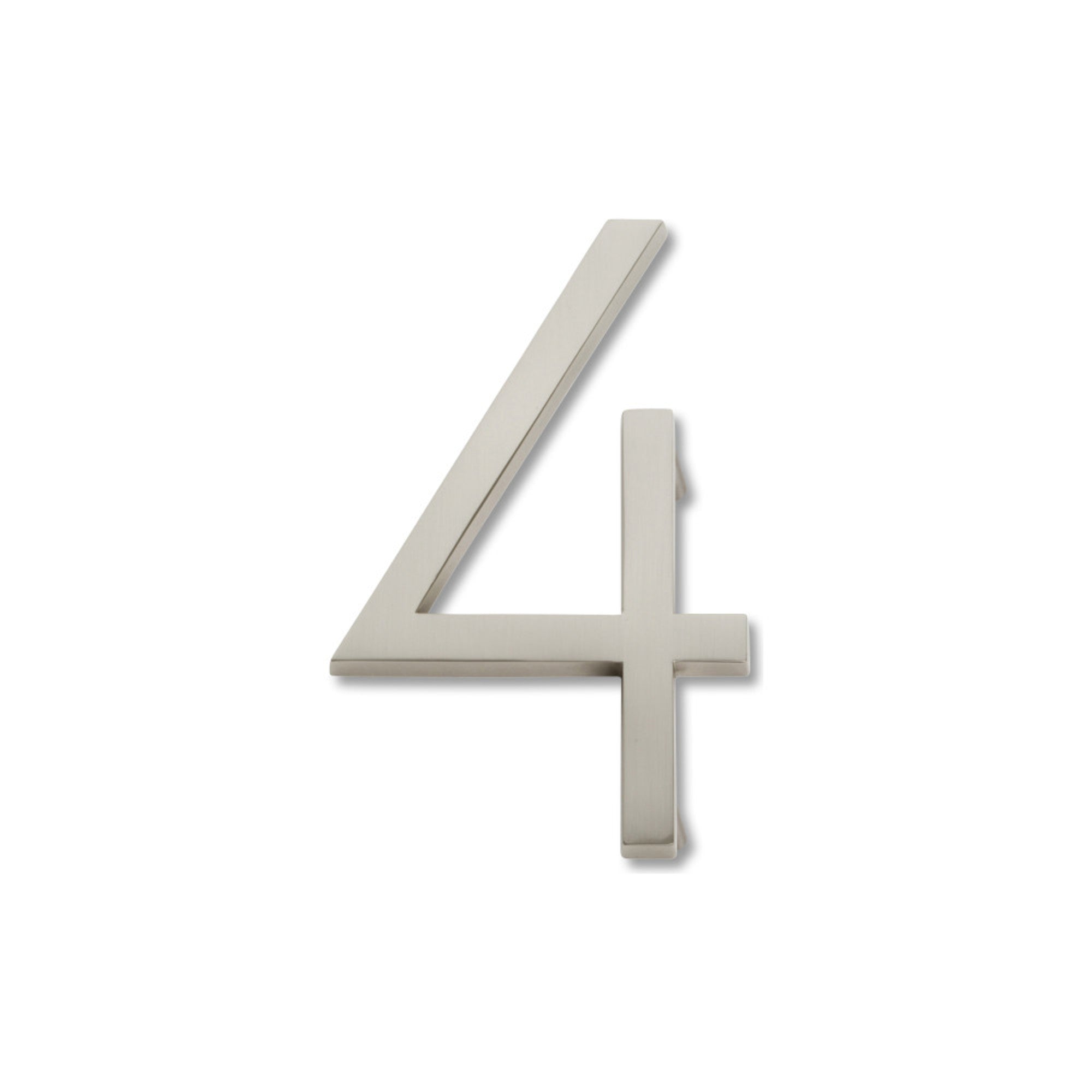 Modern Avalon 4-1/2" H  House Number - Brushed Nickel
