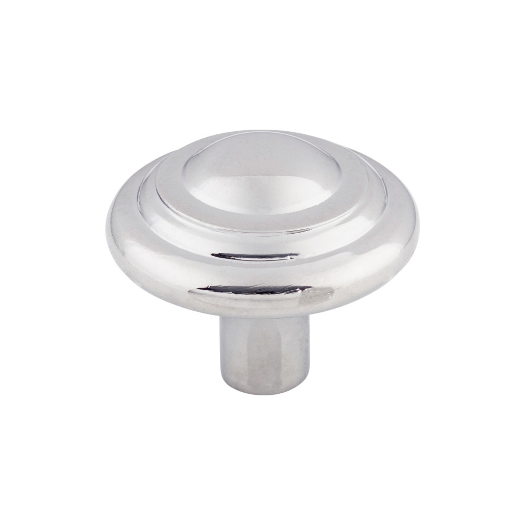 Aspen II Button 1 3/4" Diameter Round Knob - Polished Chrome