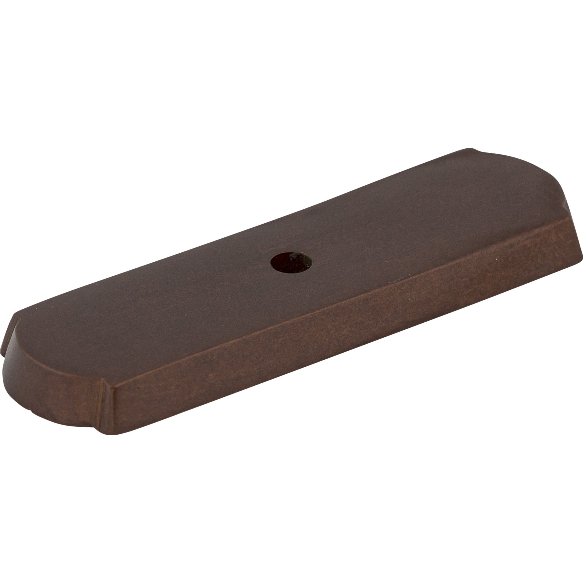 Aspen Rectangle Knob Backplate - Mahogany Bronze