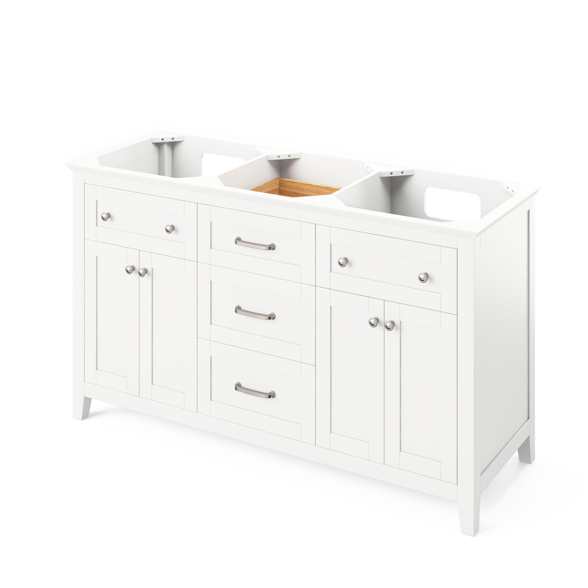 60" Chatham Vanity – Double Bowl – White