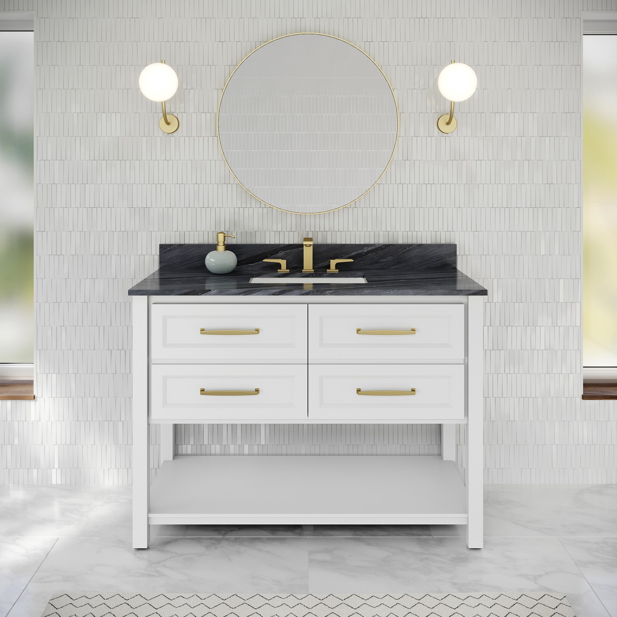 48" Kipling Vanity – White