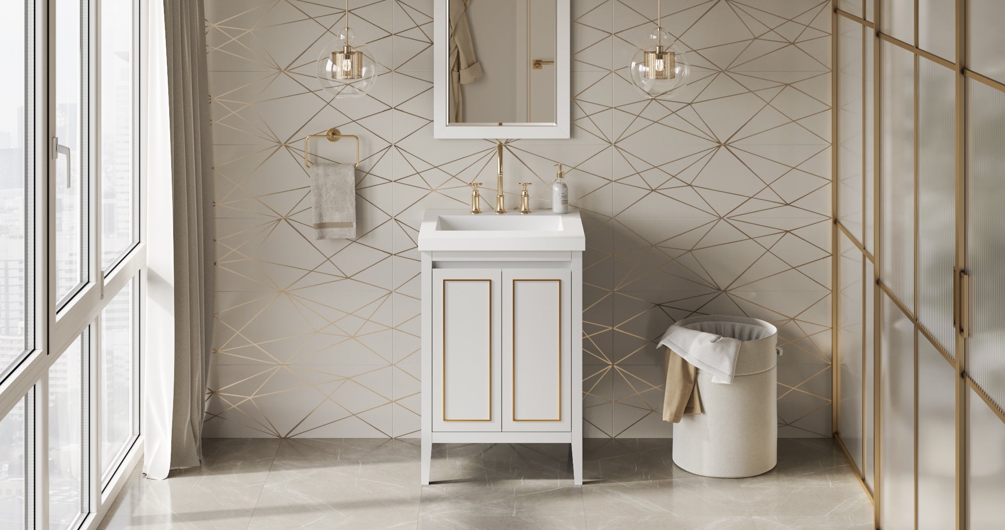 24" Percival Vanity – White