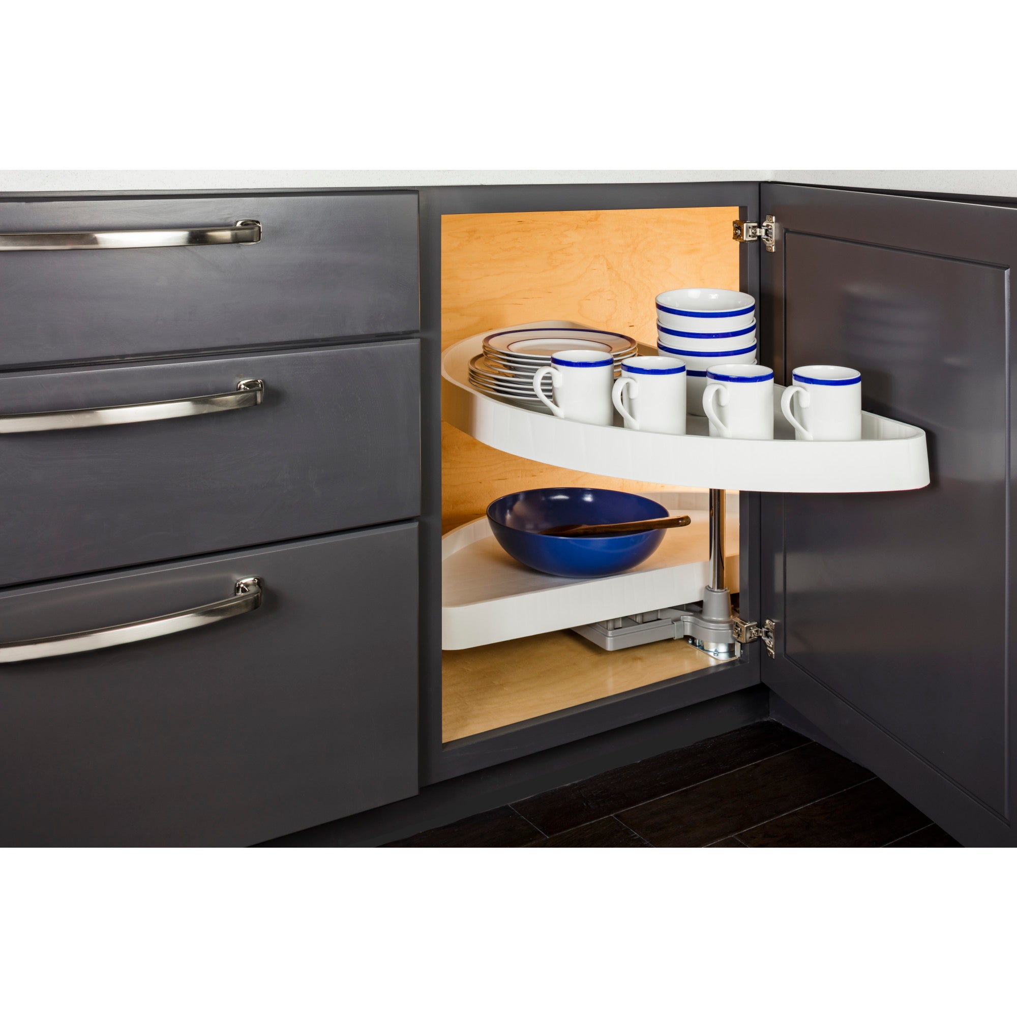 32" Plastic Half-Moon Lazy Susan