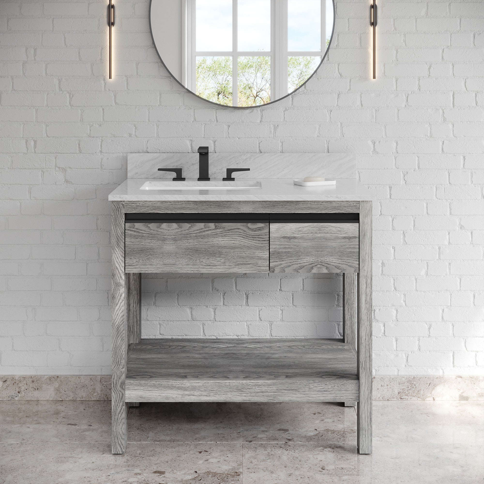 36" Jubilee Vanity – Weathered Grey
