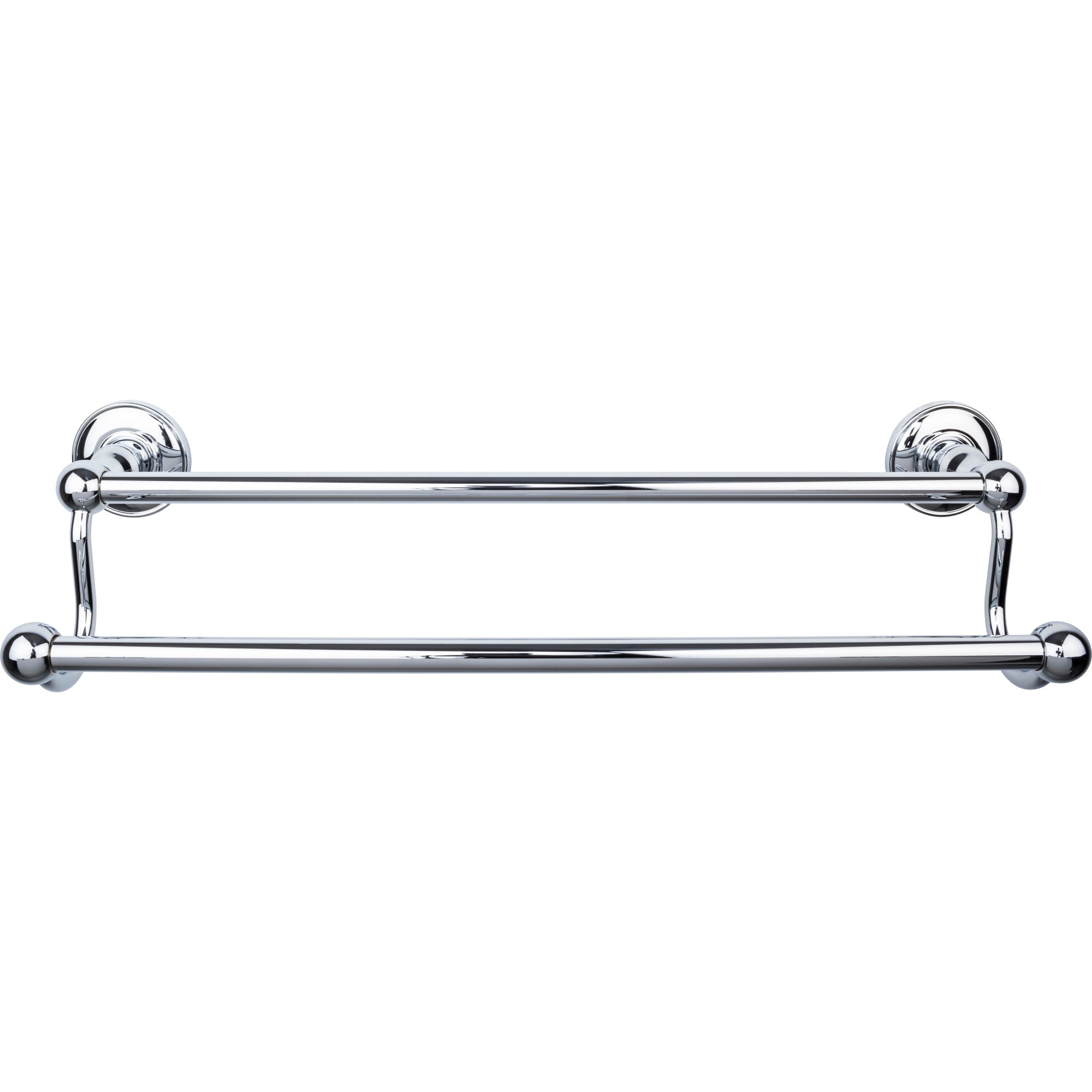 TOP BATH (R) Edwardian Bath Double 20 1/2" Wall Mounted  Towel Bar - Polished Chrome
