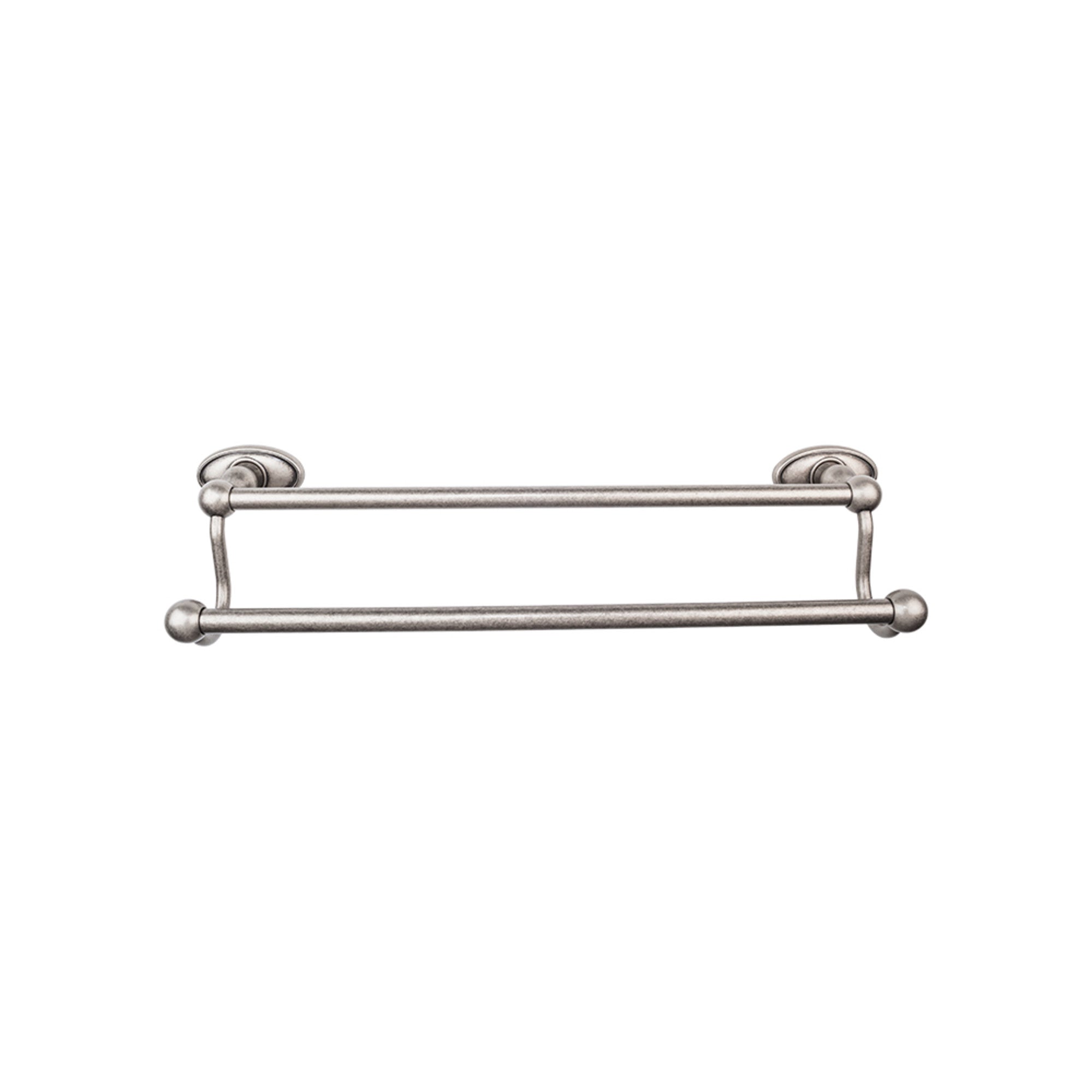 TOP BATH (R) Edwardian Bath Double 26 1/2" Wall Mounted  Towel Bar - Antique Pewter