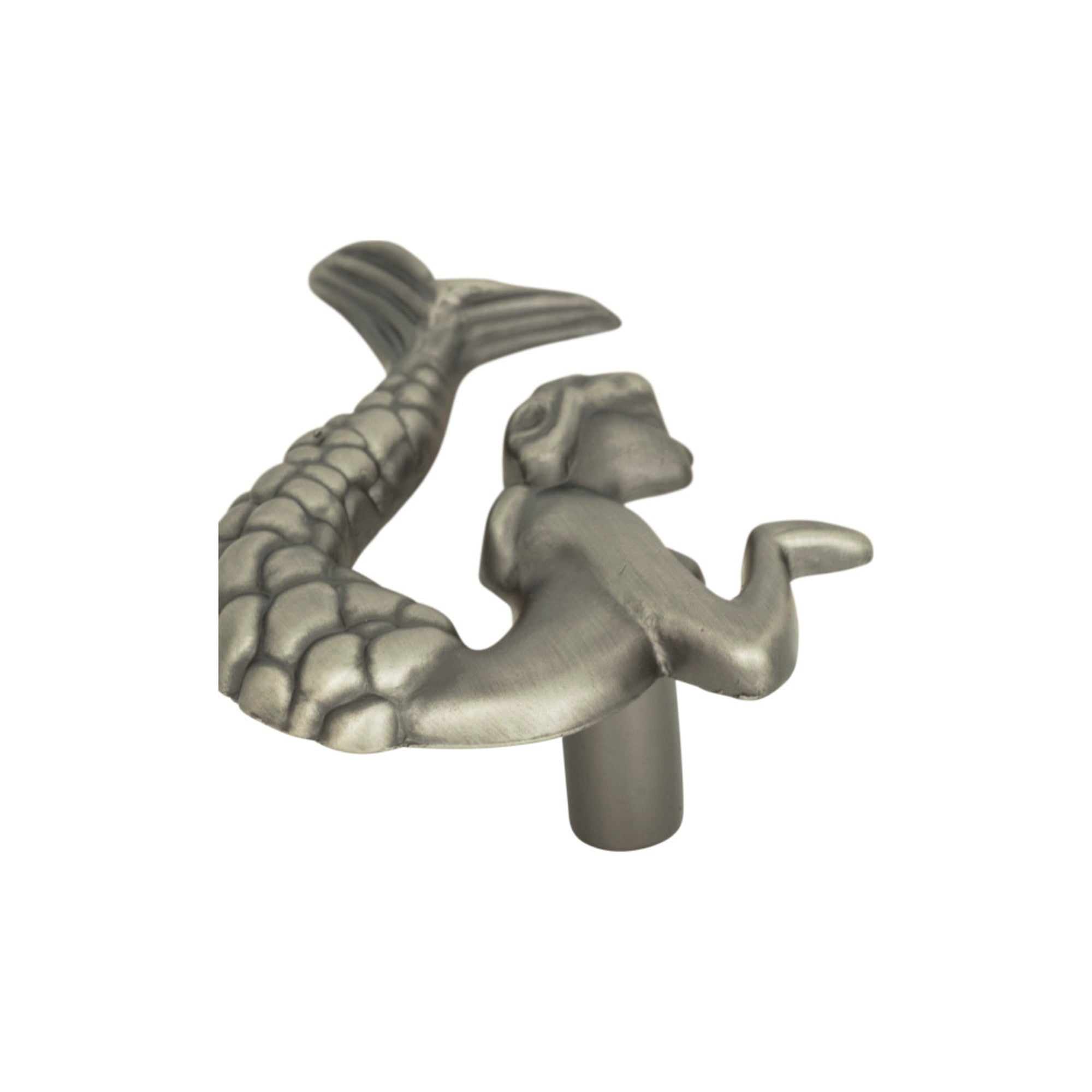 Mermaid Novelty Knob - Pewter