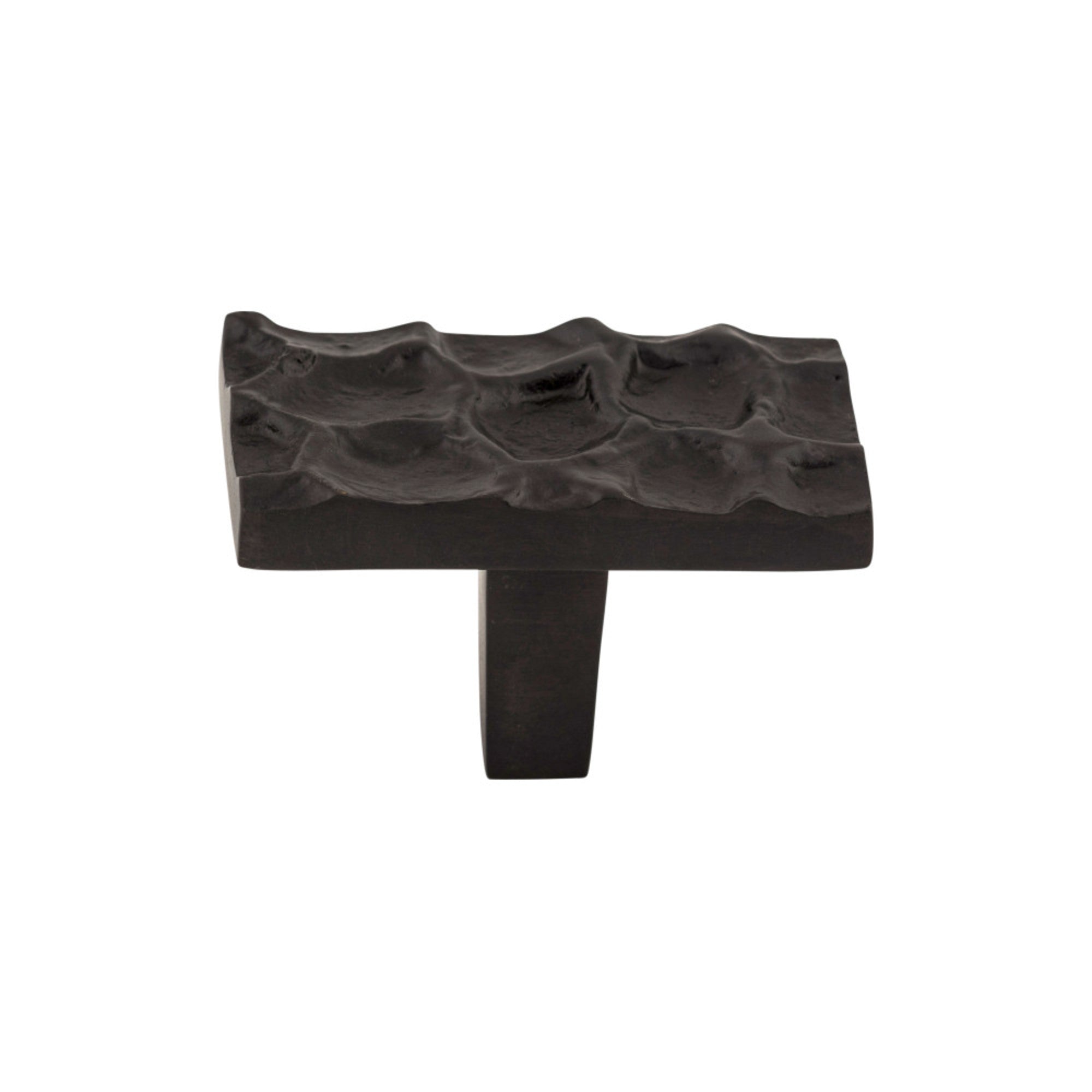 Cobblestone 1 7/8" Length Rectangle Knob - Coal Black