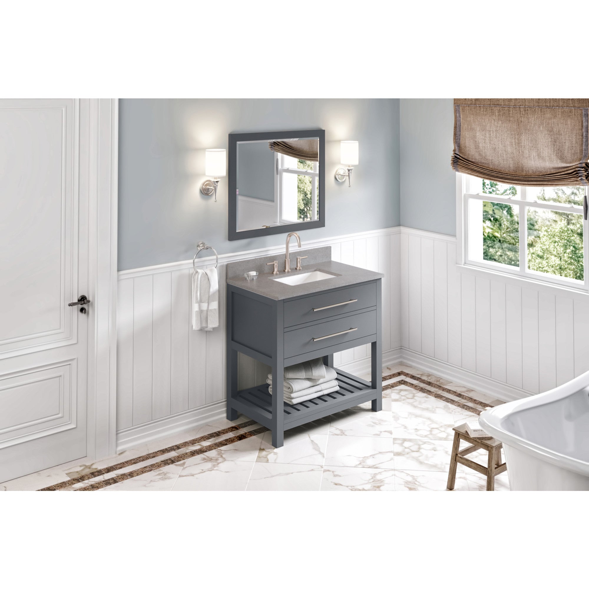 36" Wavecrest Vanity – Grey
