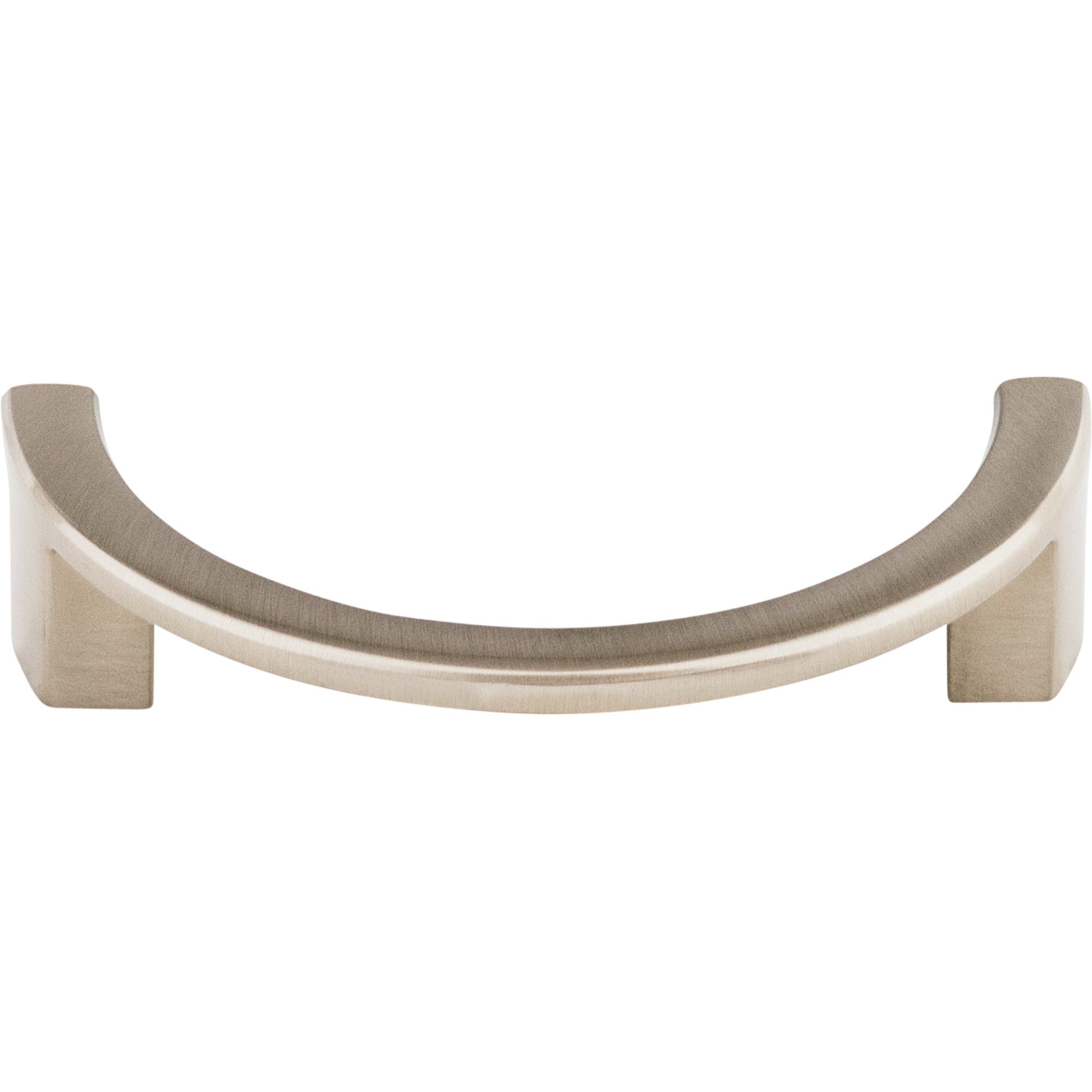 Half Circle Open 3 1/2" Center to Center Finger Pull - Brushed Satin Nickel