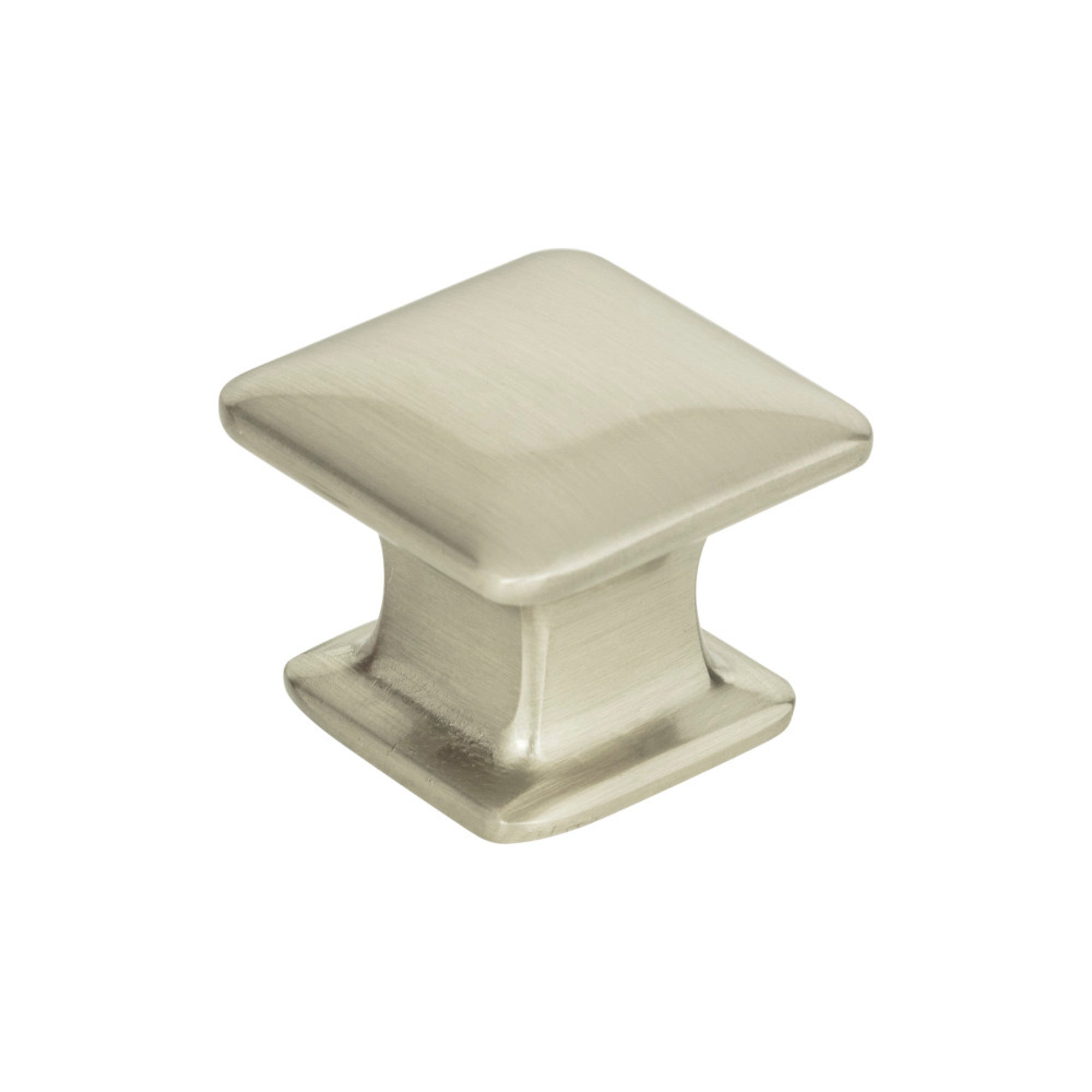 Alcott 1 1/4" Length Square Knob - Brushed Nickel