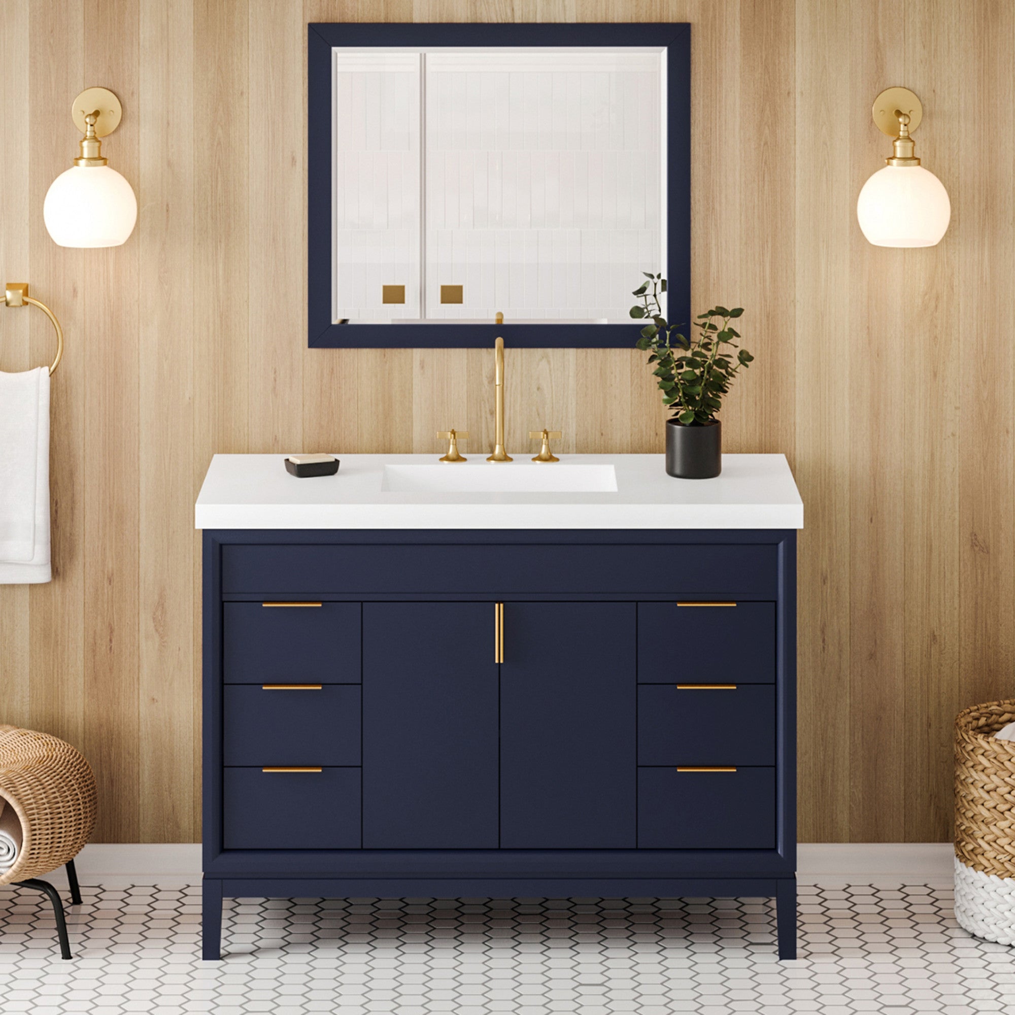 48" Theodora Vanity – Hale Blue