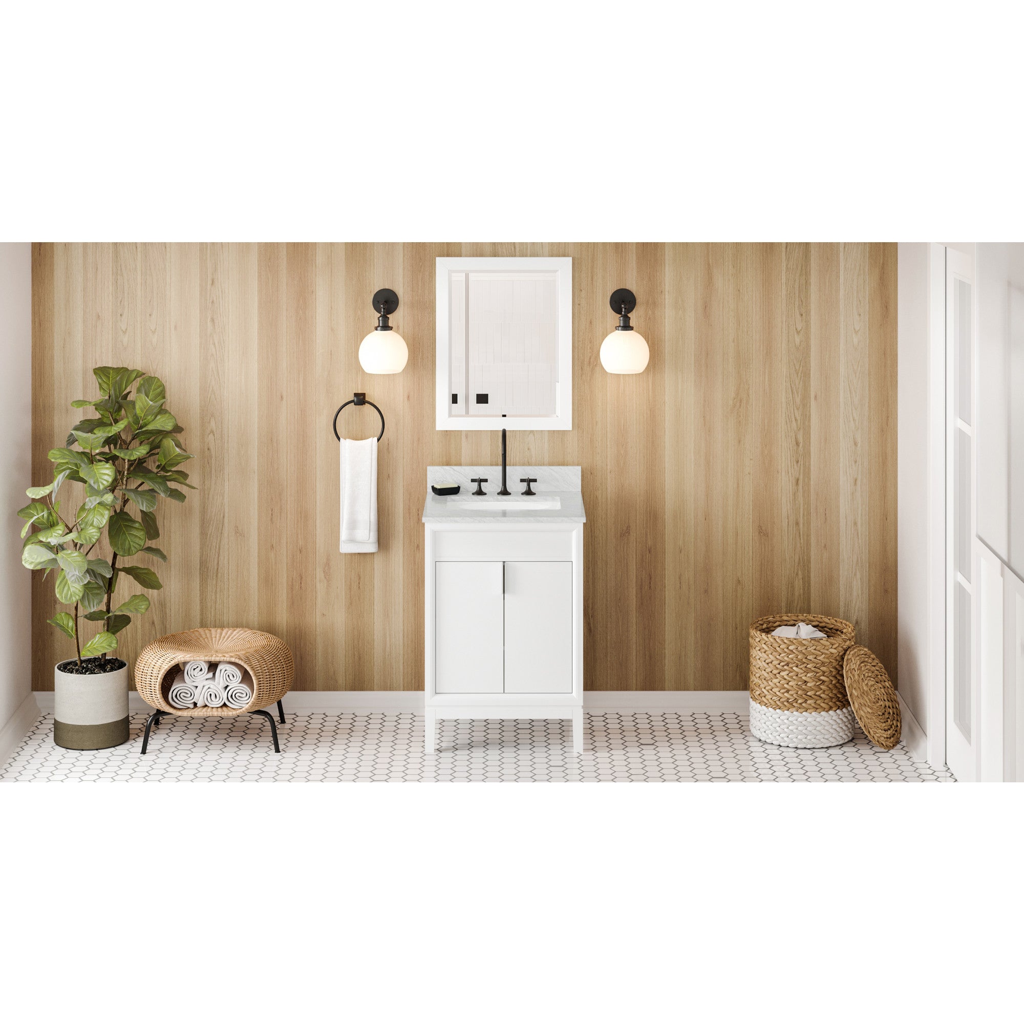 24" White Theodora Vanity