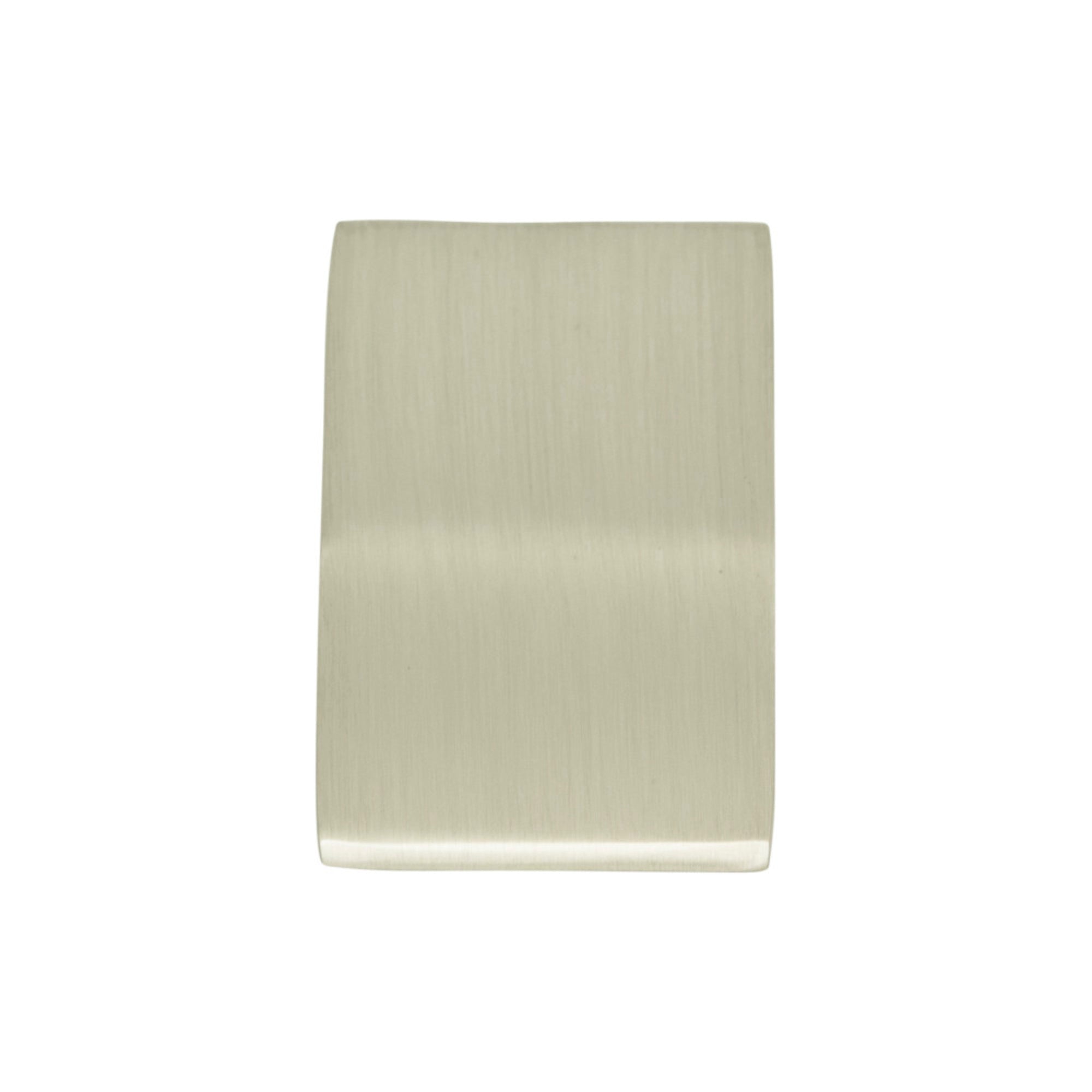 Angled Drop 15/16" Length Rectangle Knob - Brushed Nickel