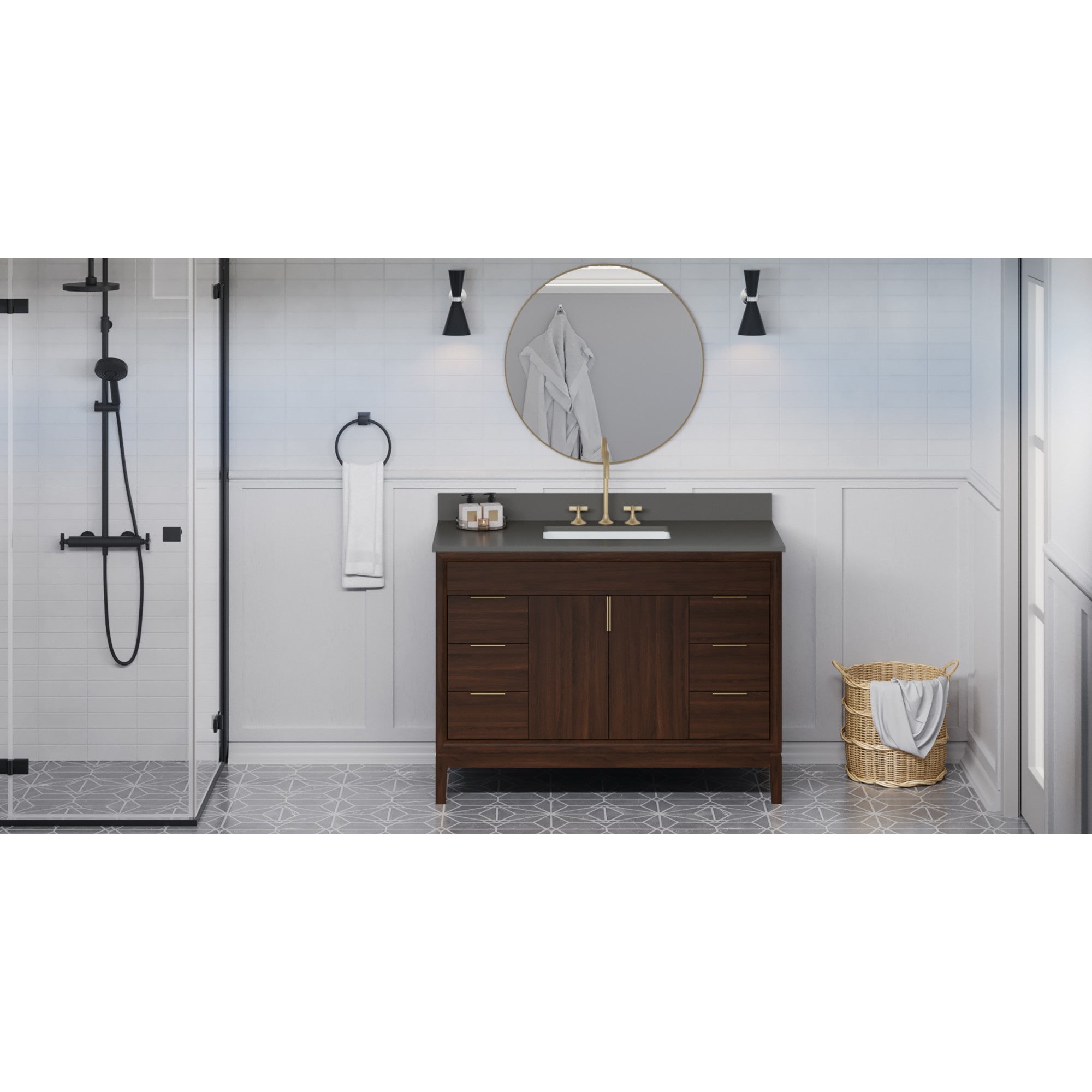 48" Theodora Vanity – Dark Walnut