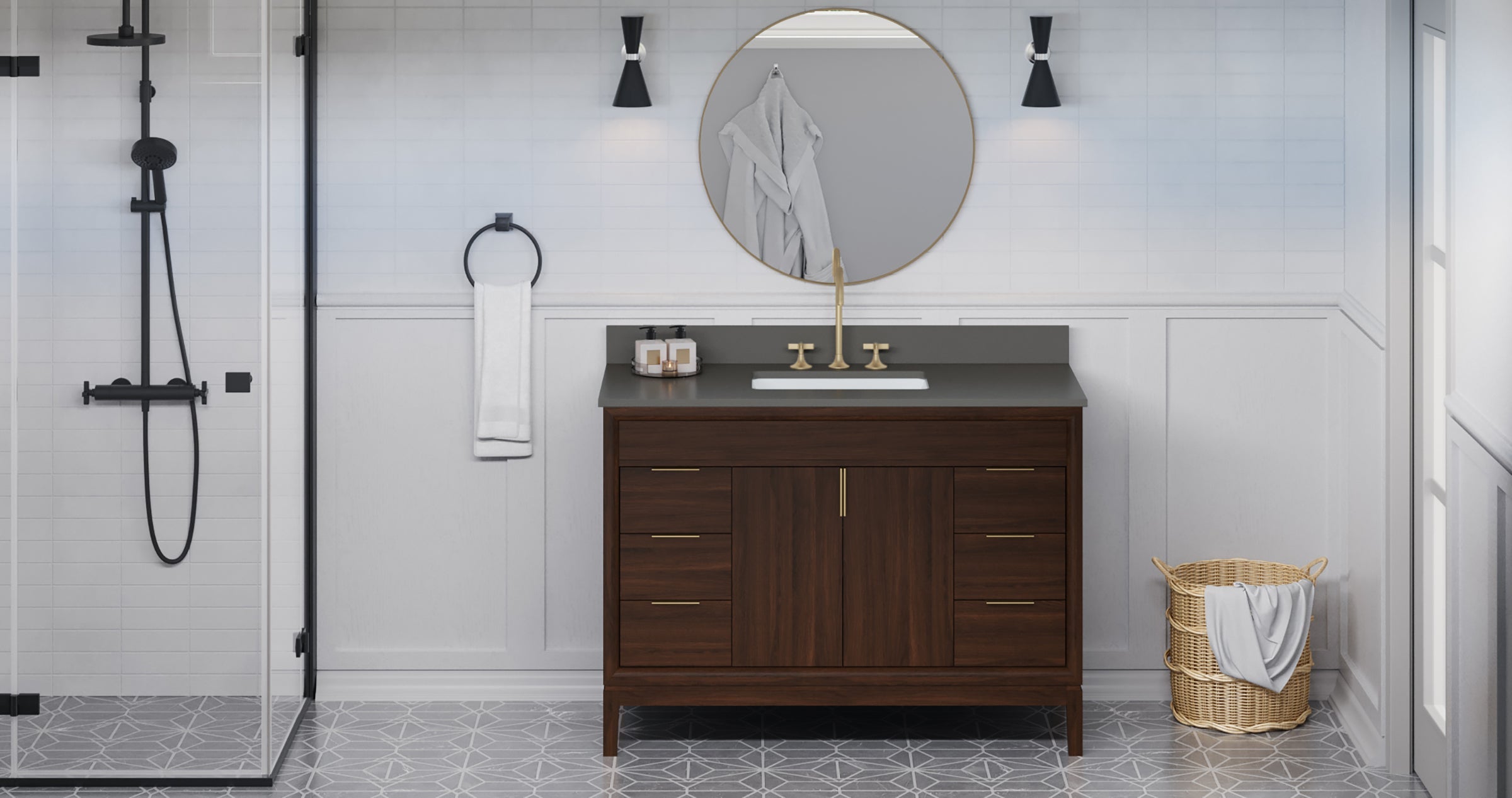 48" Theodora Vanity – Dark Walnut