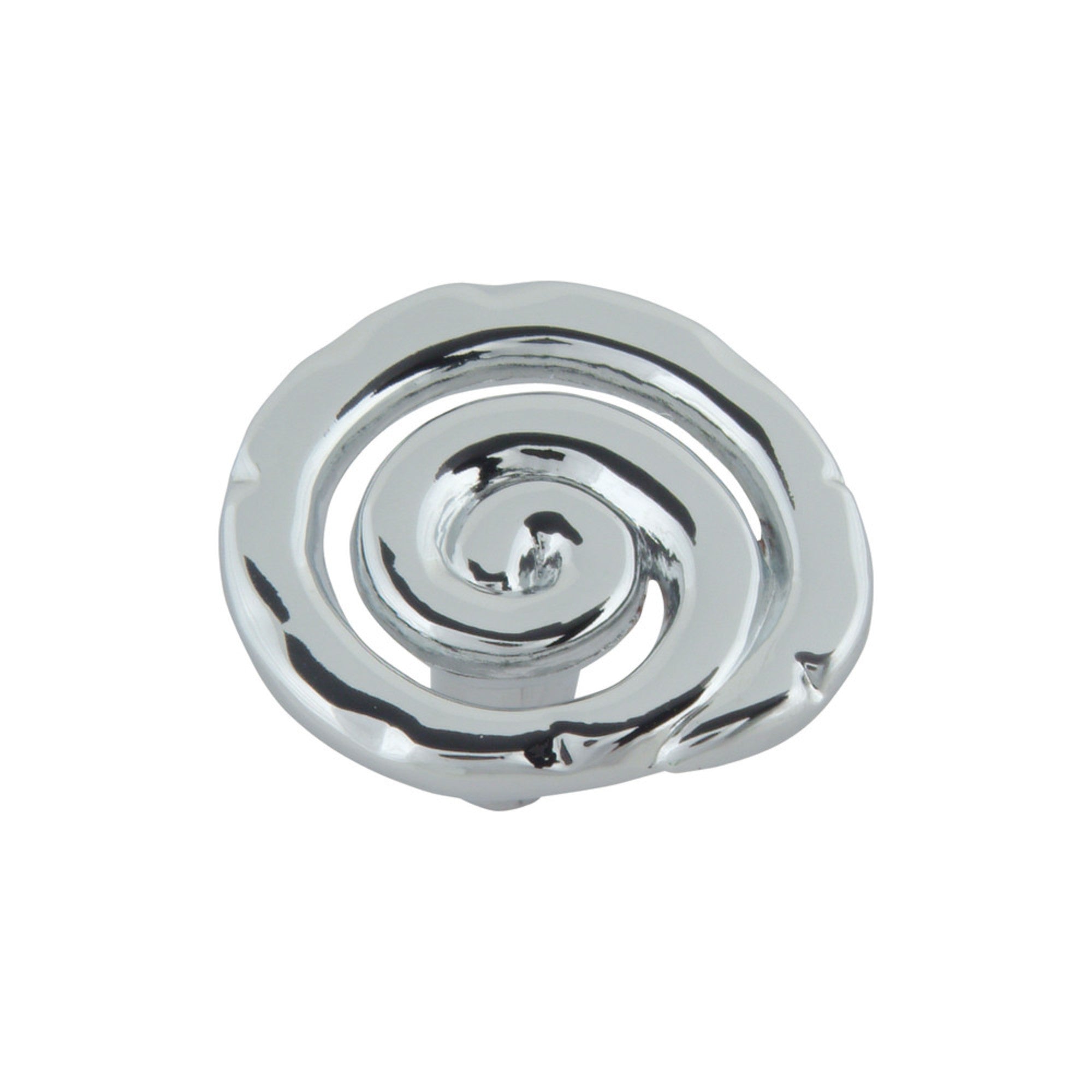 Scroll Novelty Knob - Polished Chrome