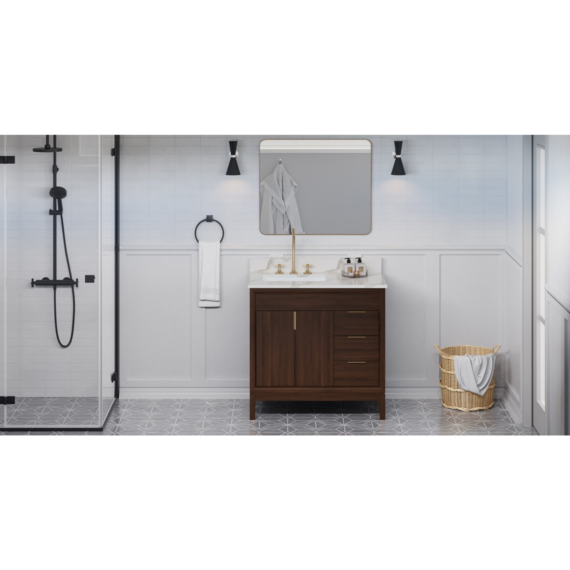 36" Theodora Vanity – Dark Walnut