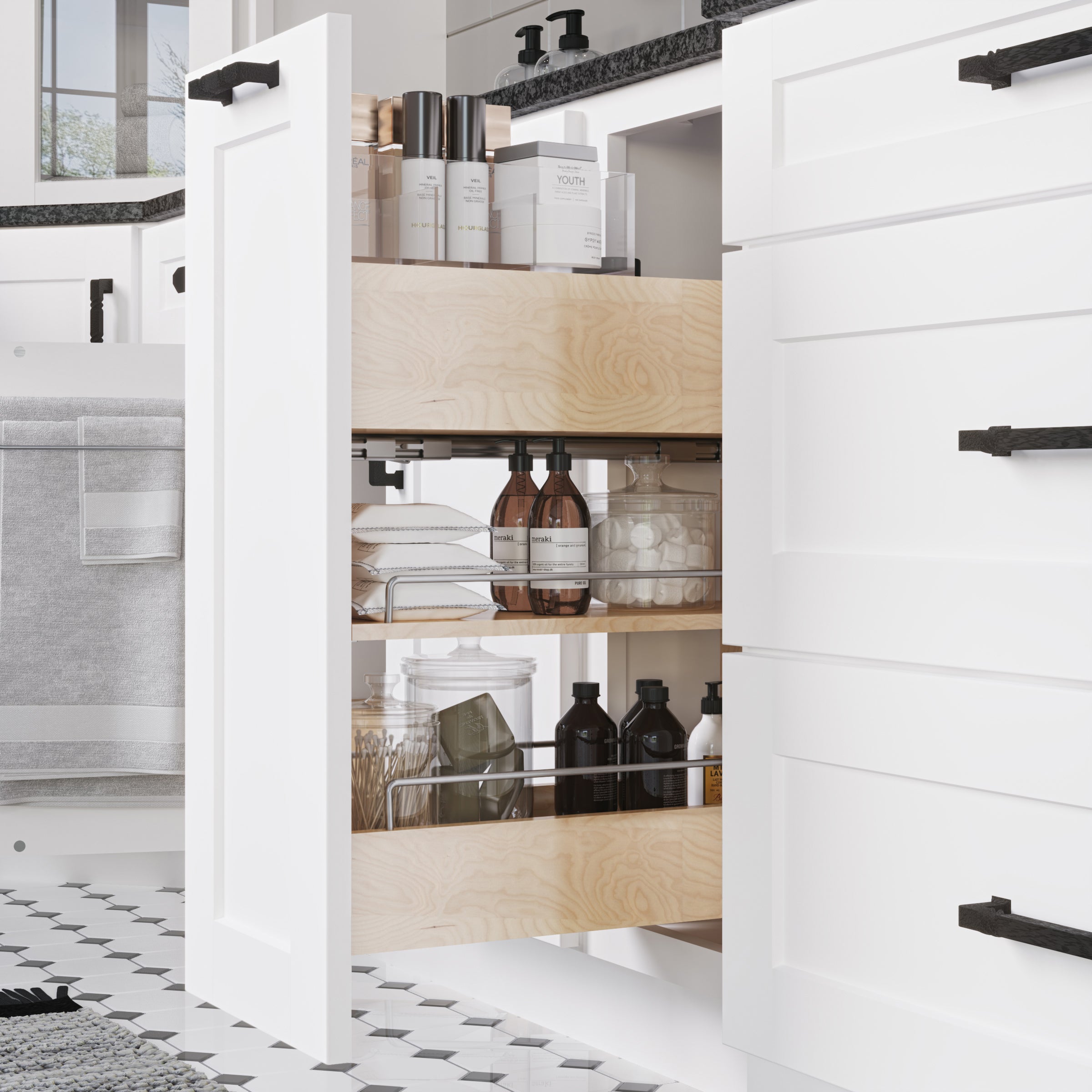 8" "No Wiggle" Soft-close Vanity Cabinet Pullout