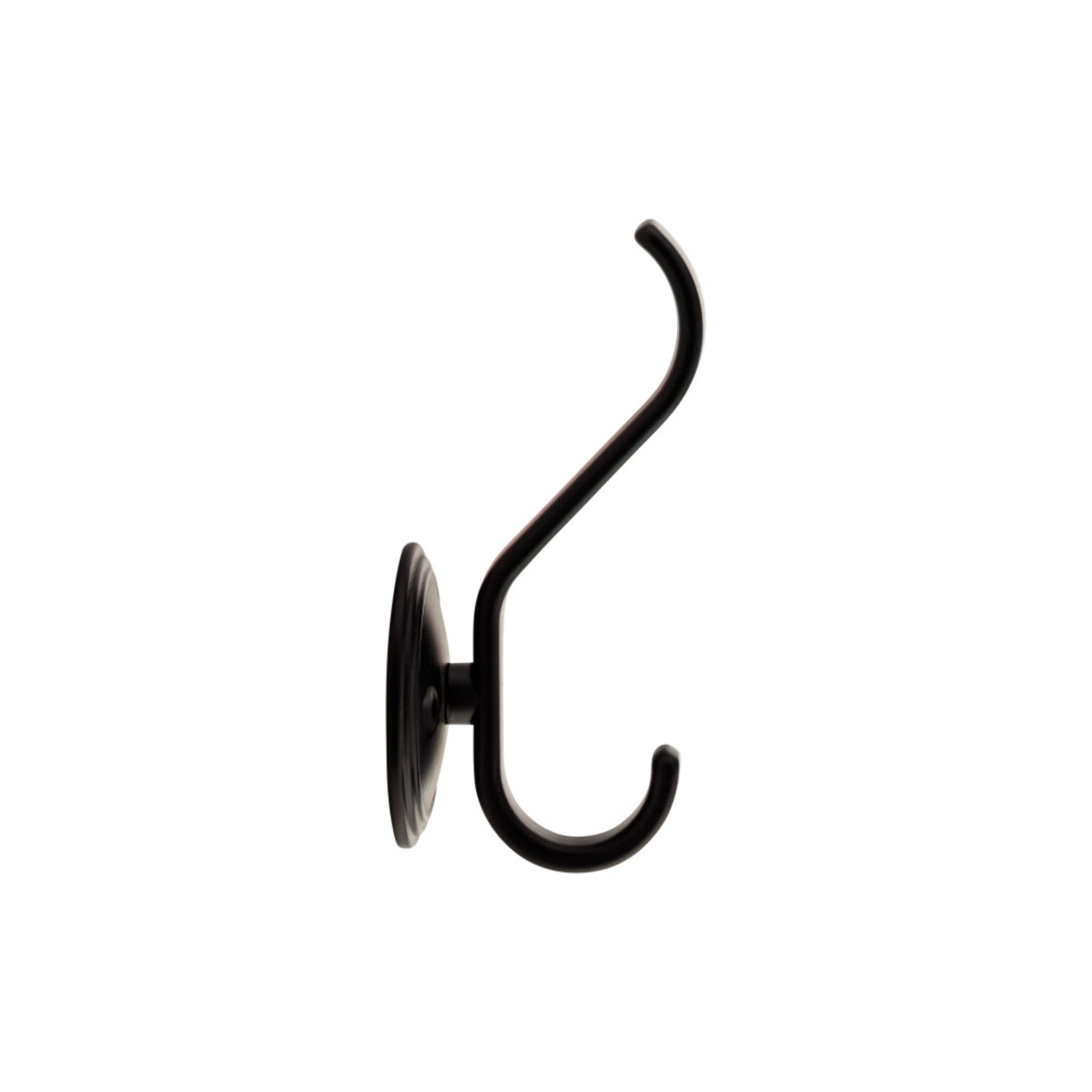 Reeded 4 11/16" Wall Hooks - Flat Black