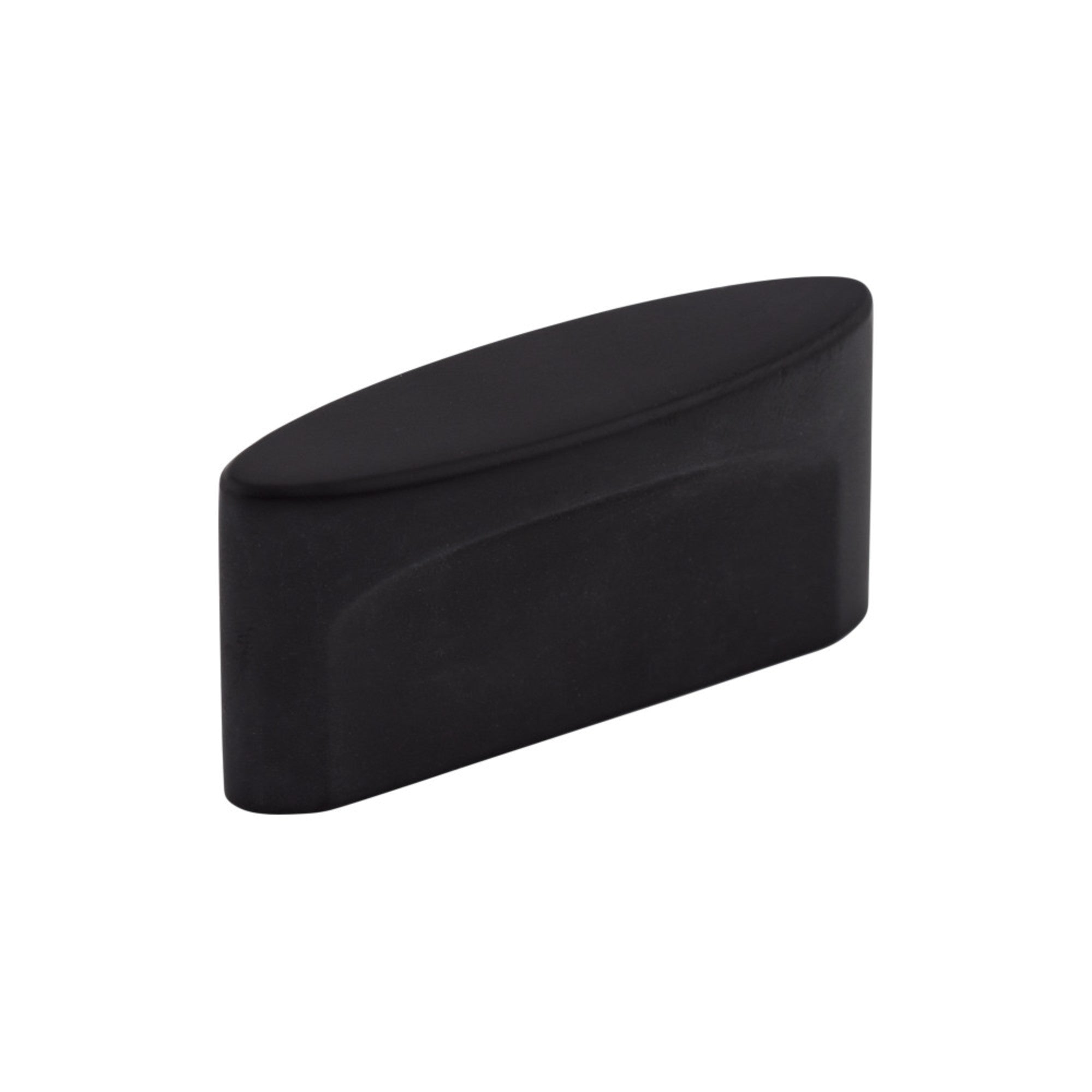 Oval Slot 1 1/2" Center to Center Oval Knob - Flat Black