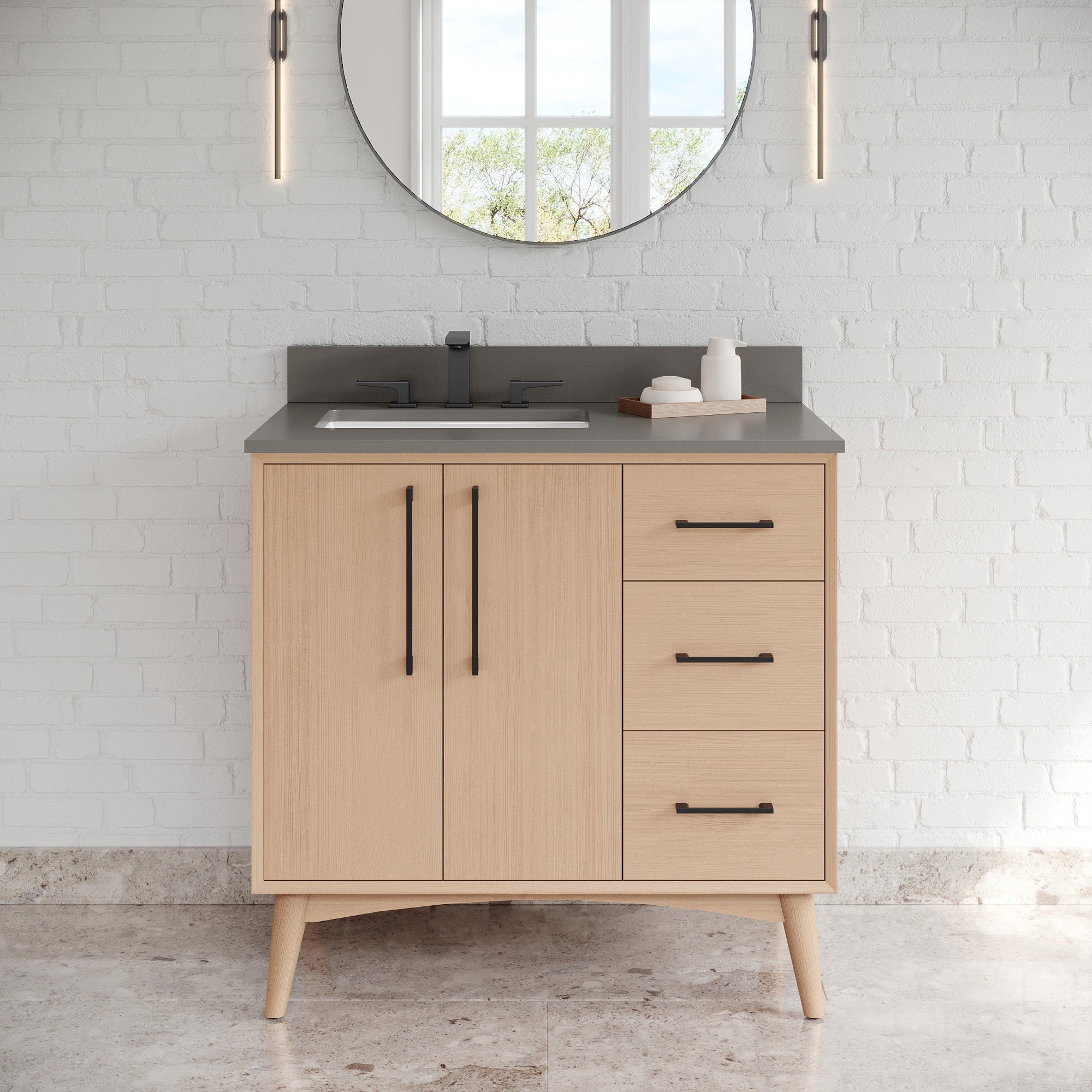 36" Dashwood Vanity – Natural Oak