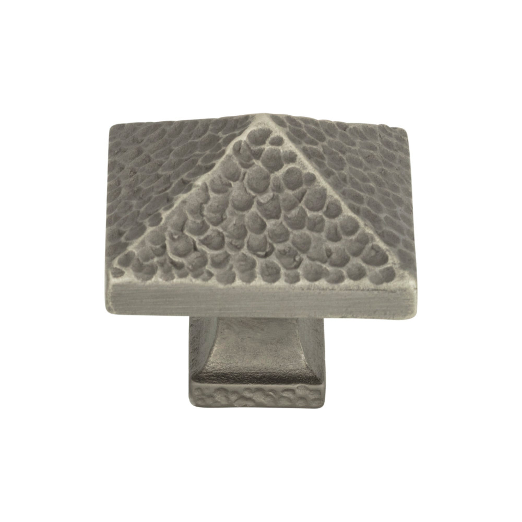 Craftsman Square Knob - Pewter