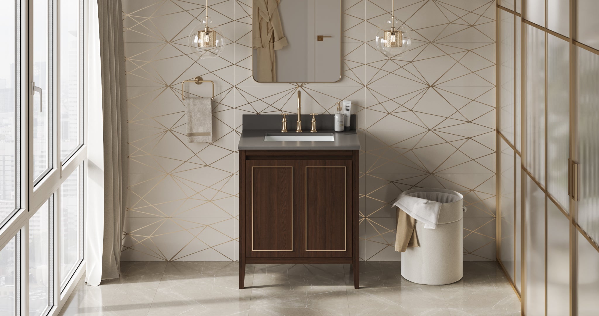 30" Percival Vanity – Dark Walnut