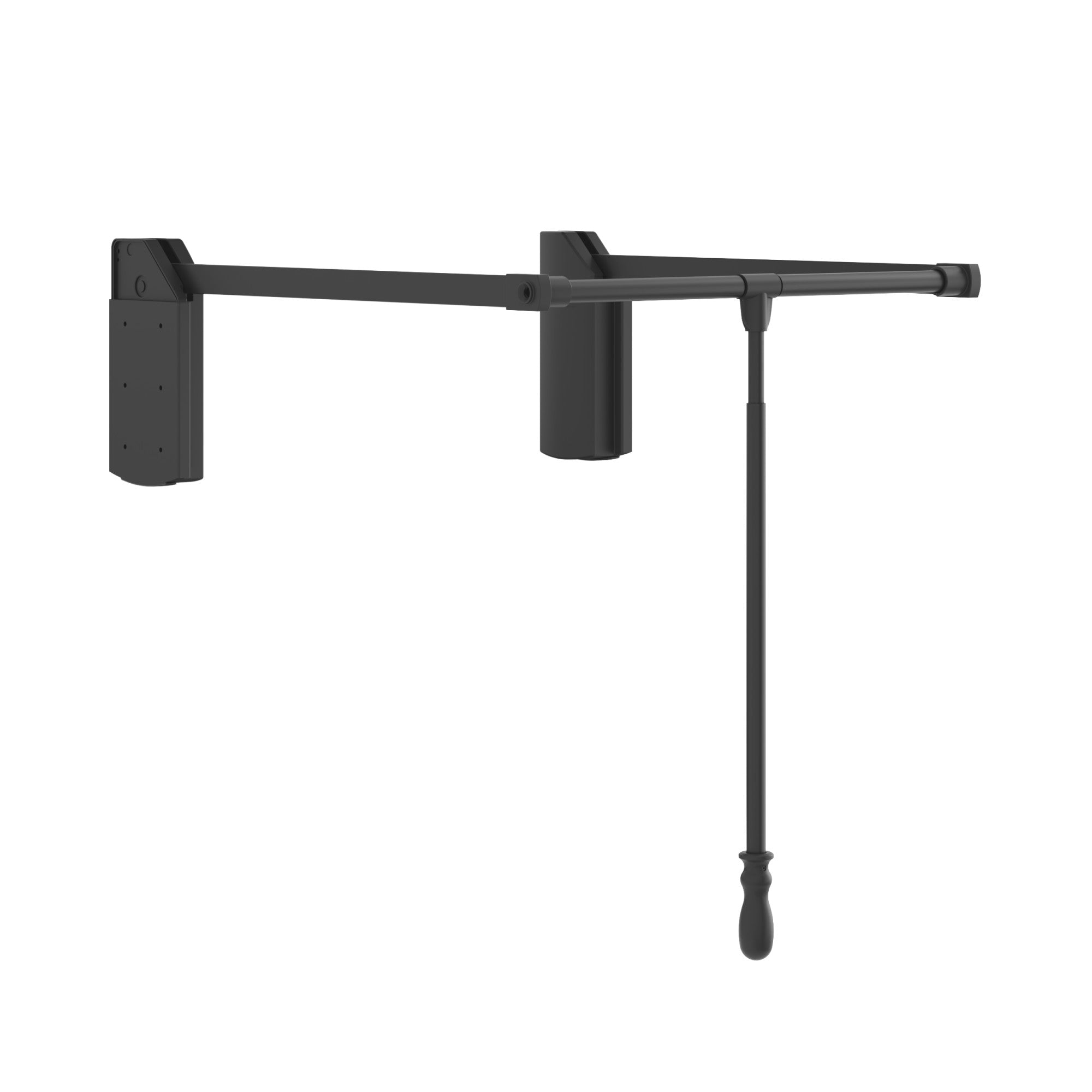 Black Soft-close Expandable Wardrobe Lift for 25-1/2" - 35" Openings