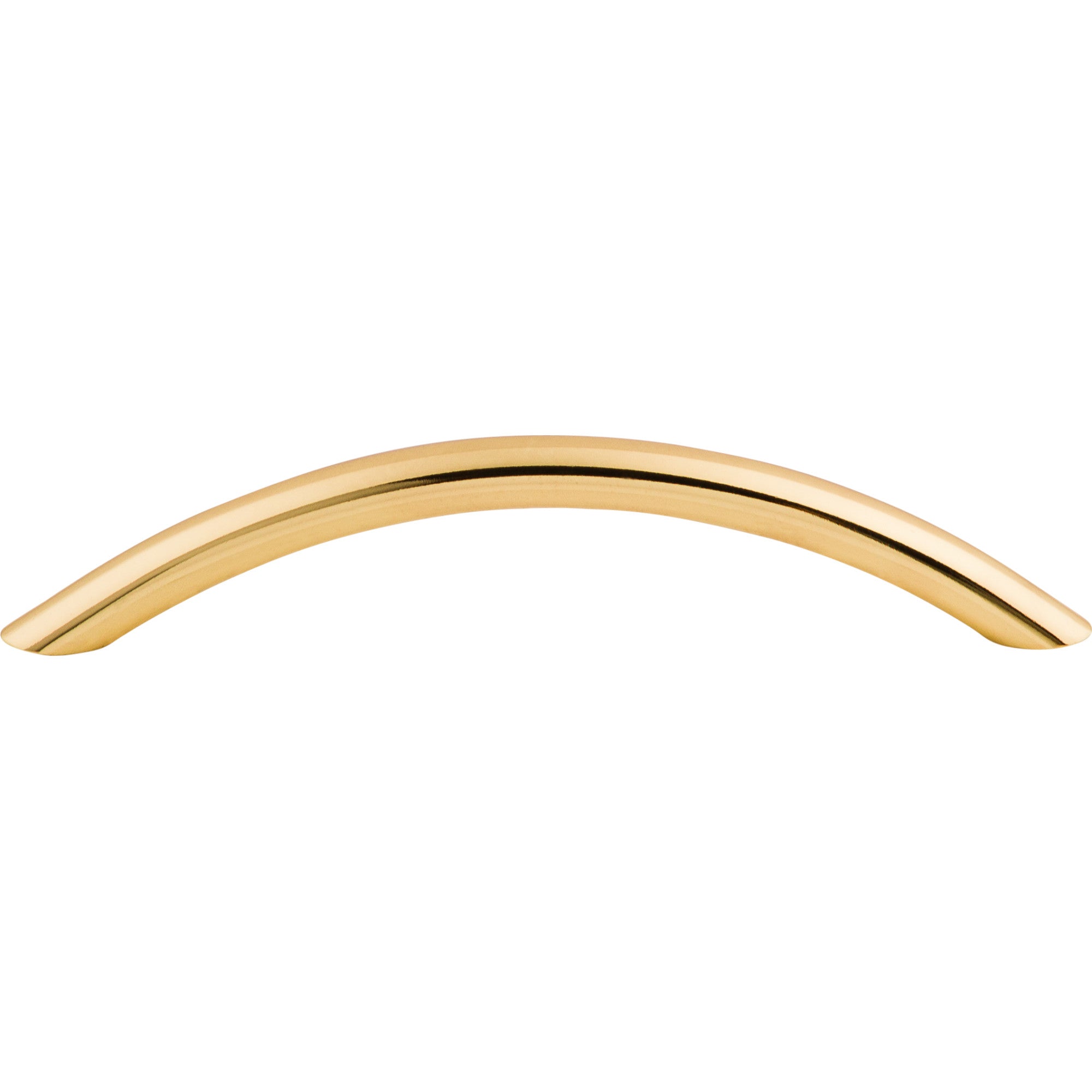 Curved Wire 5 1/16" Center to Center Bar Pull - Polished Brass
