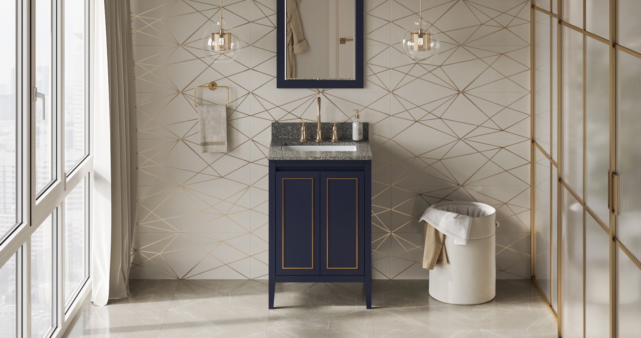 24" Percival Vanity – Hale Blue