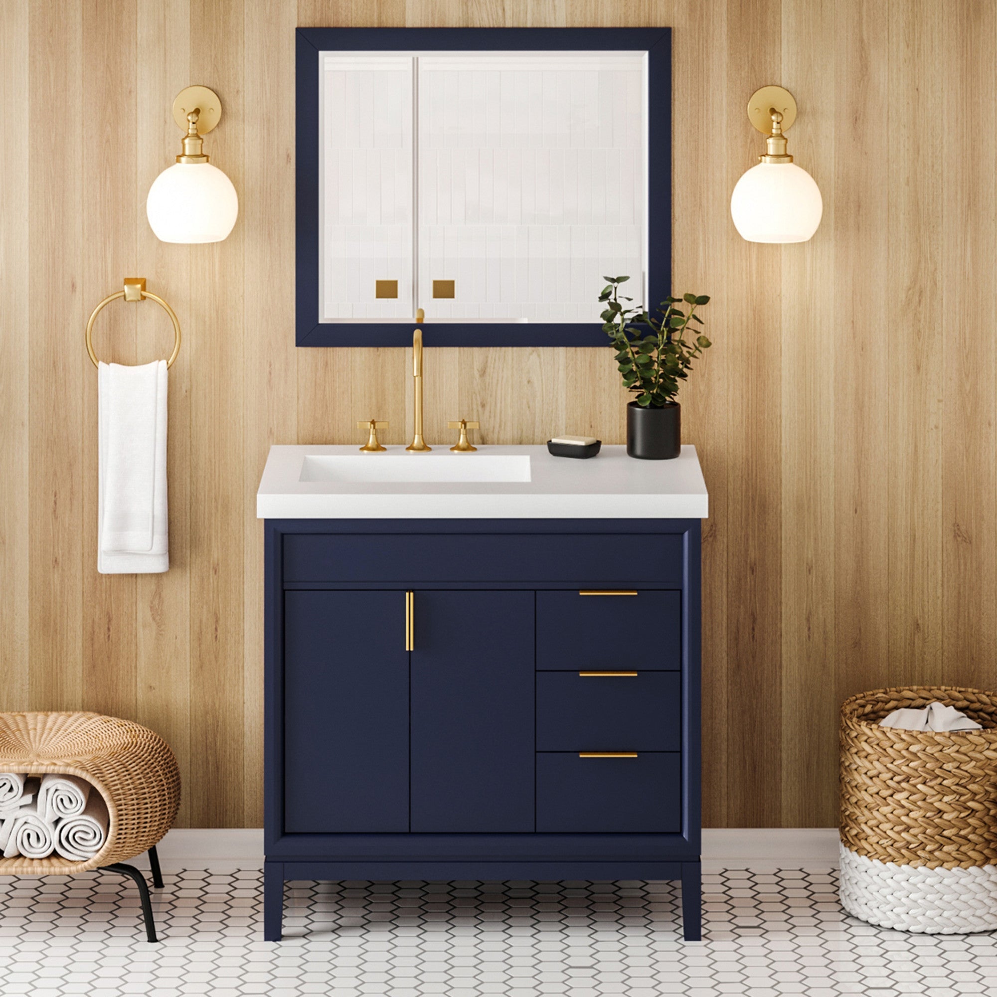 36" Theodora Vanity – Hale Blue