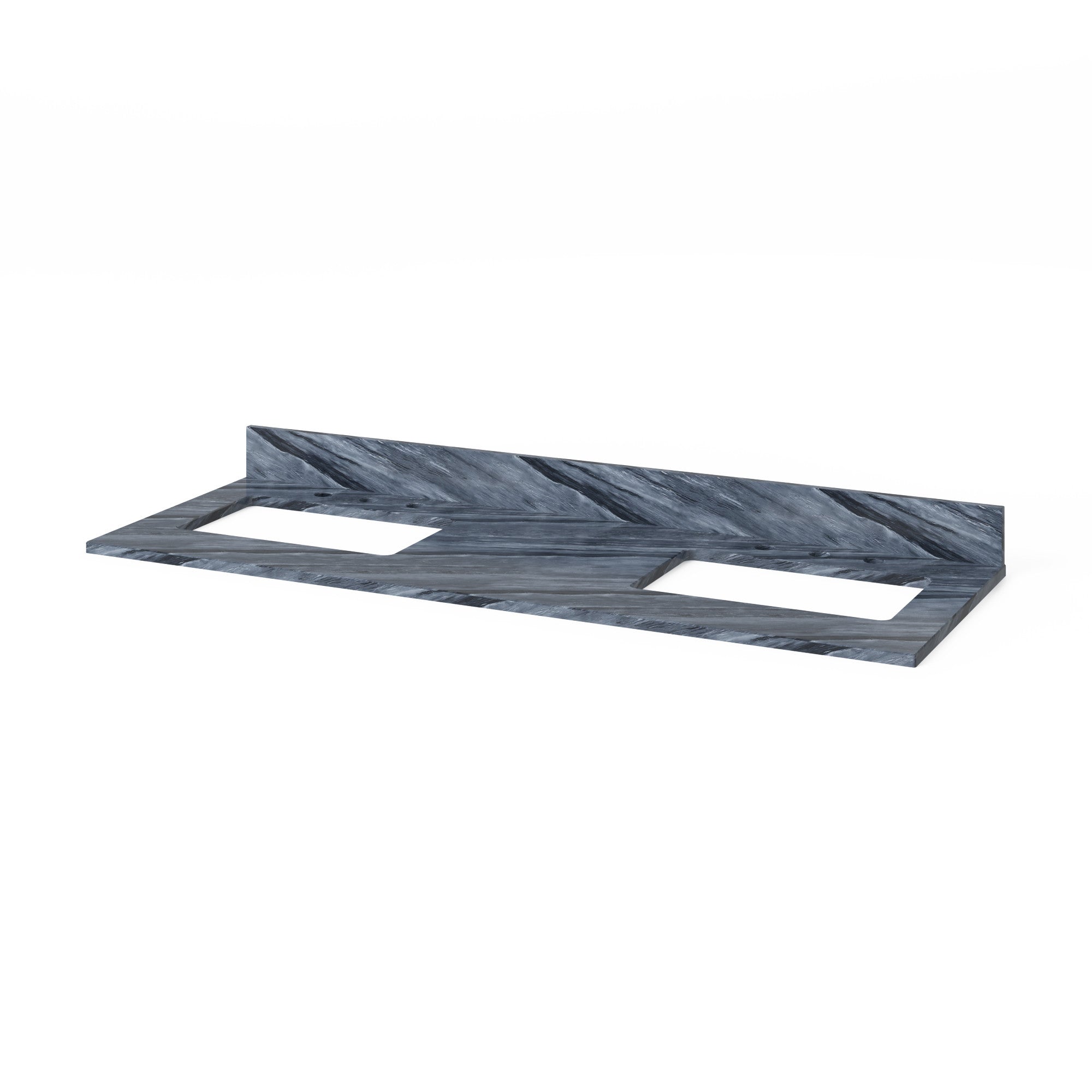 60" Kipling Vanity – Double Bowl – Blue Steel