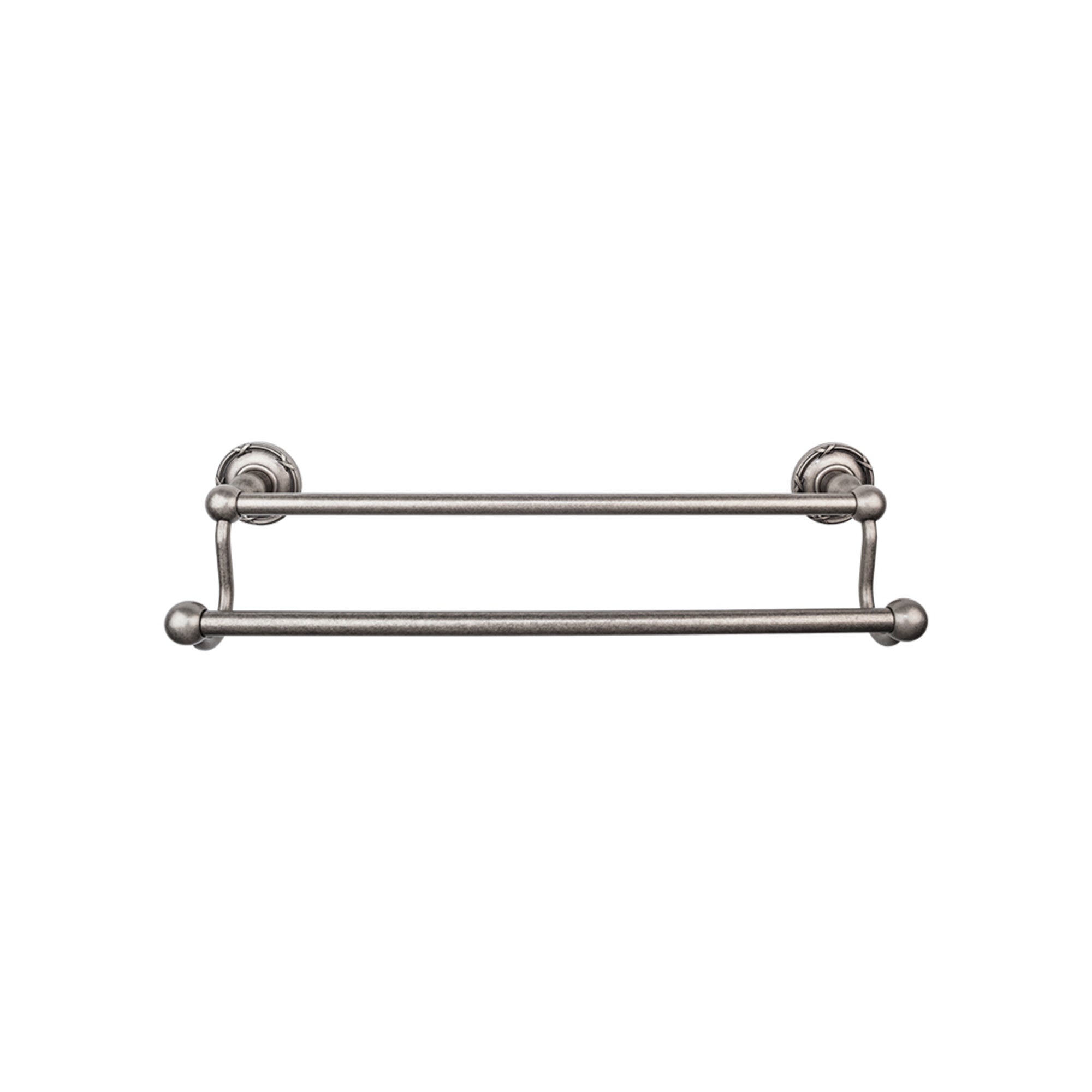 TOP BATH (R) Edwardian Bath Double 32 1/2" Wall Mounted  Towel Bar - Antique Pewter
