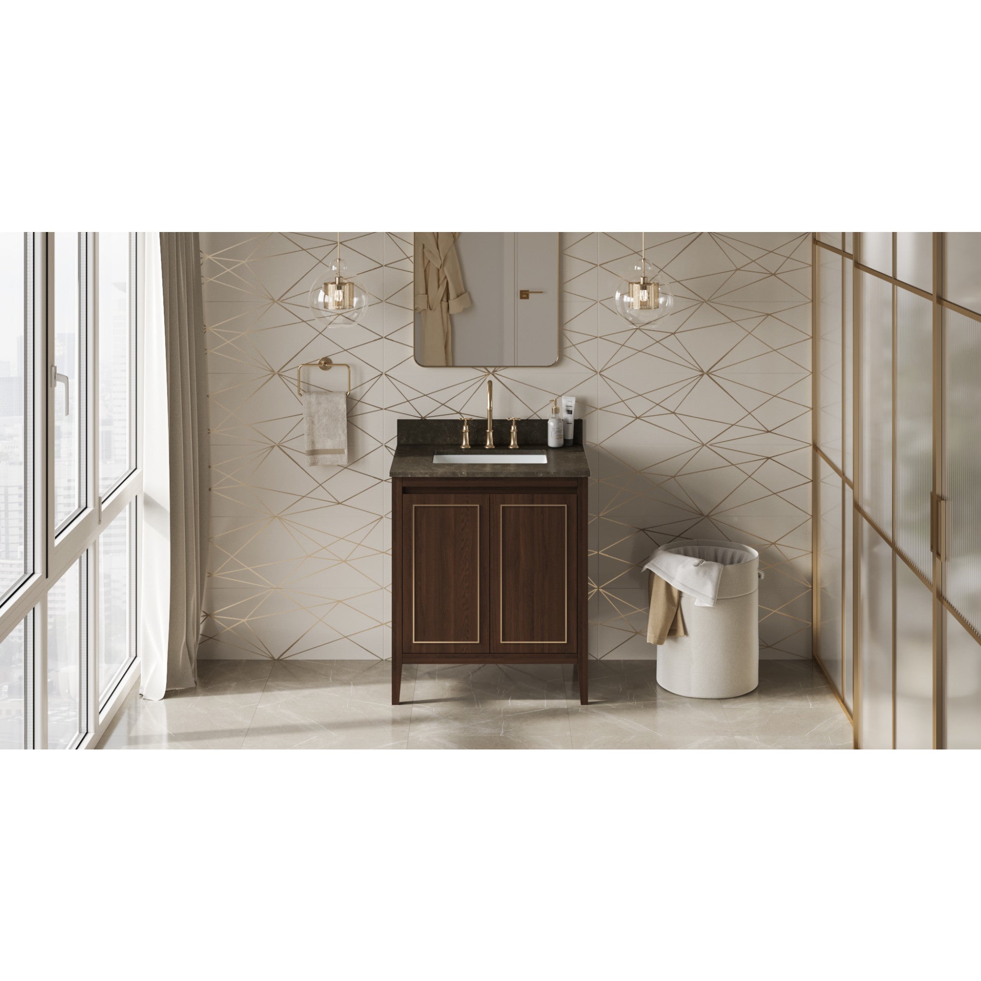 30" Percival Vanity – Dark Walnut