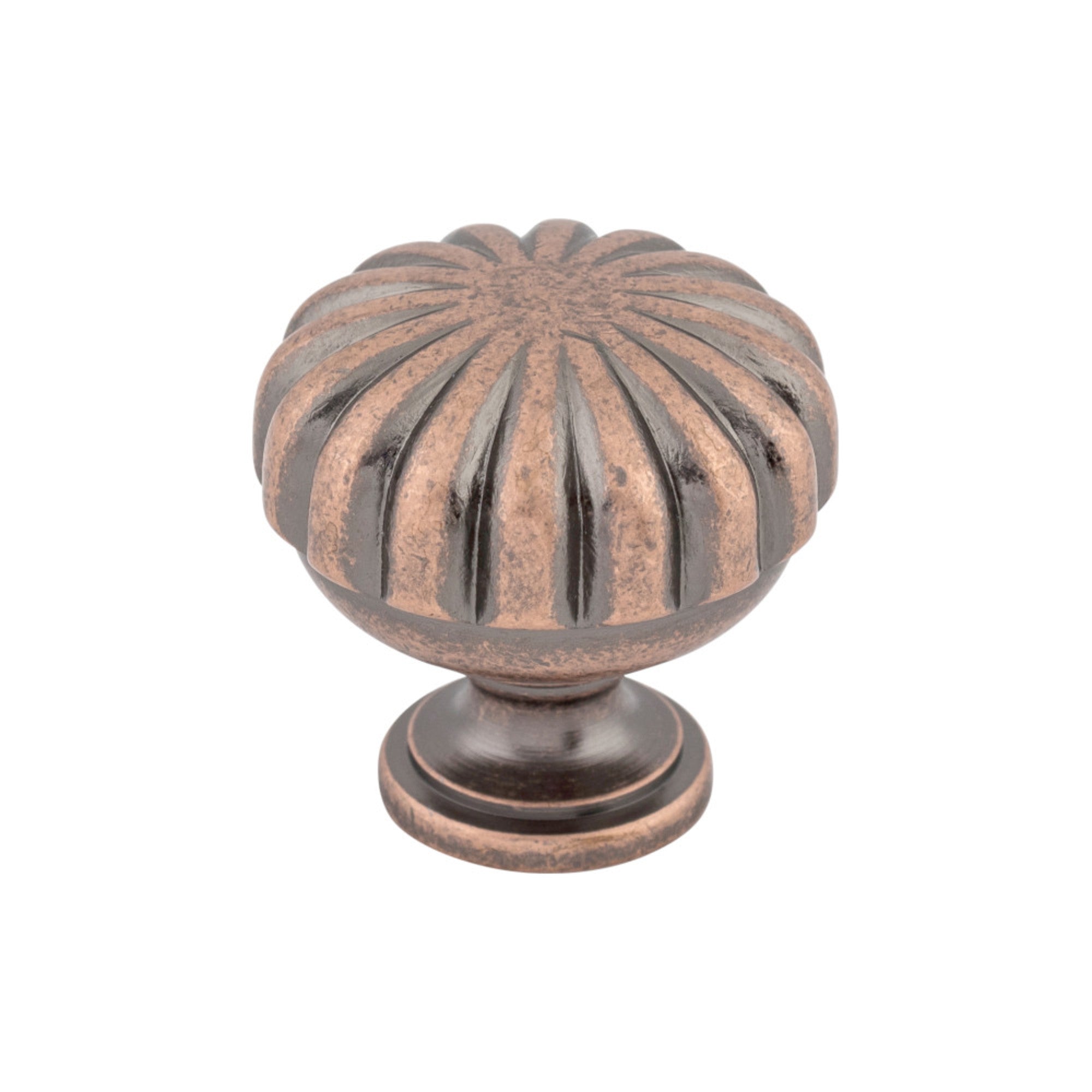 Melon 1 1/4" Diameter Round Knob - Antique Copper