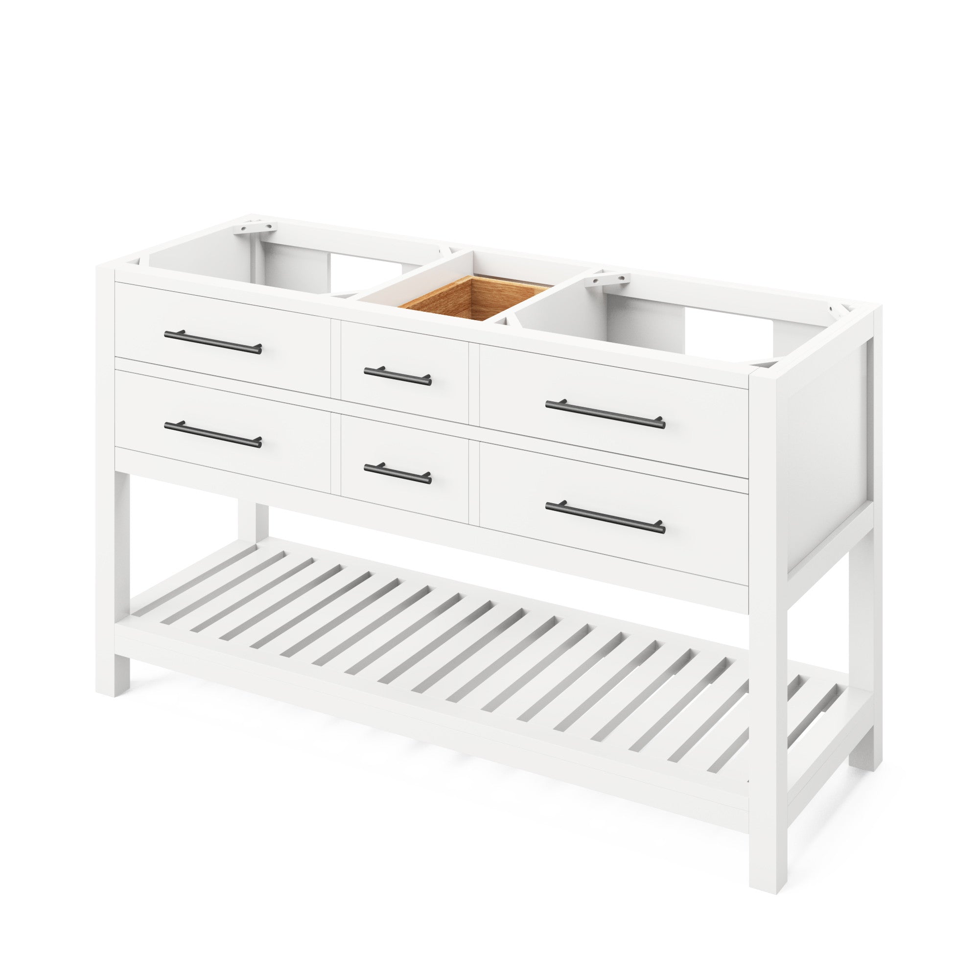60" Wavecrest Vanity – Double Bowl – White