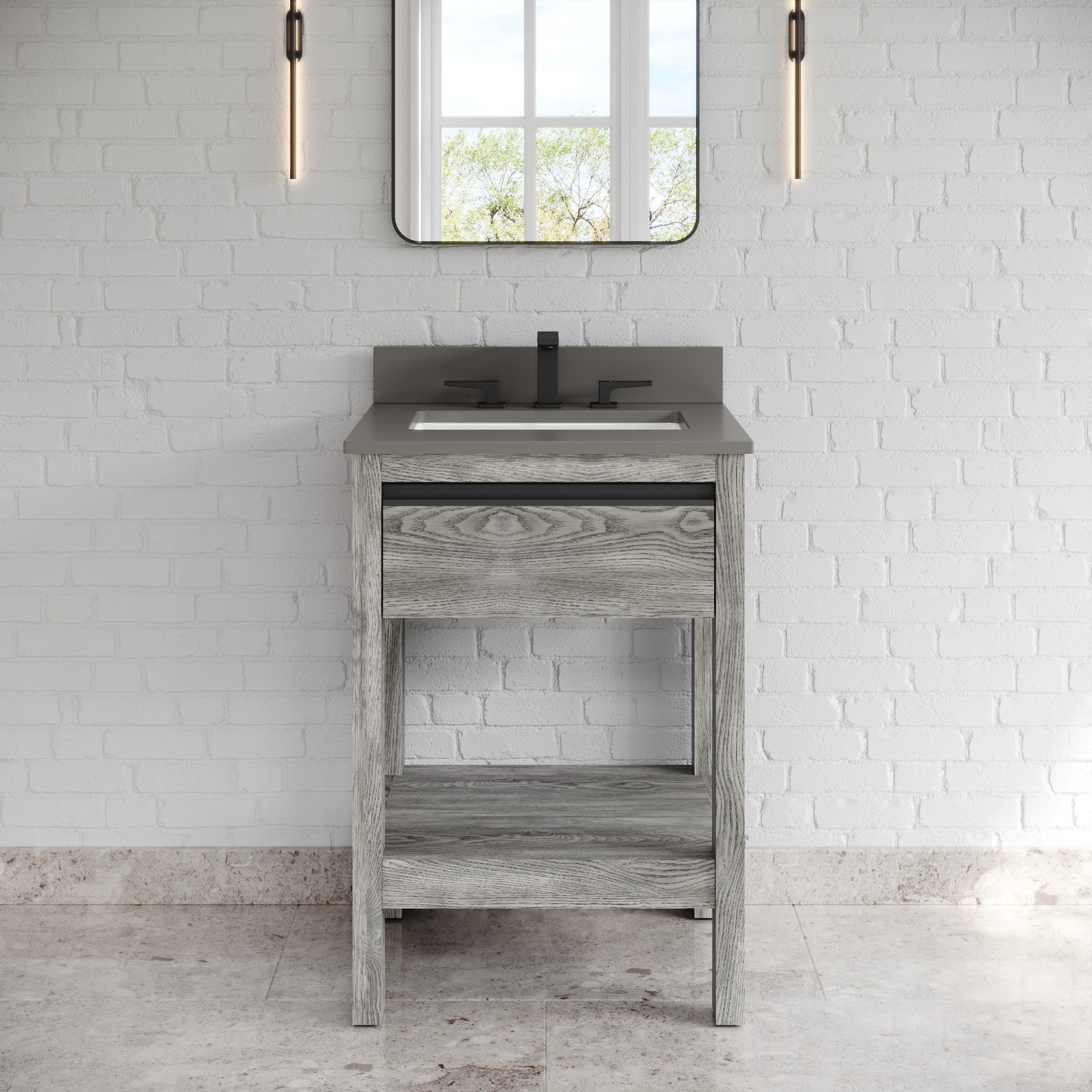 24" Jubilee Vanity – Weathered Grey