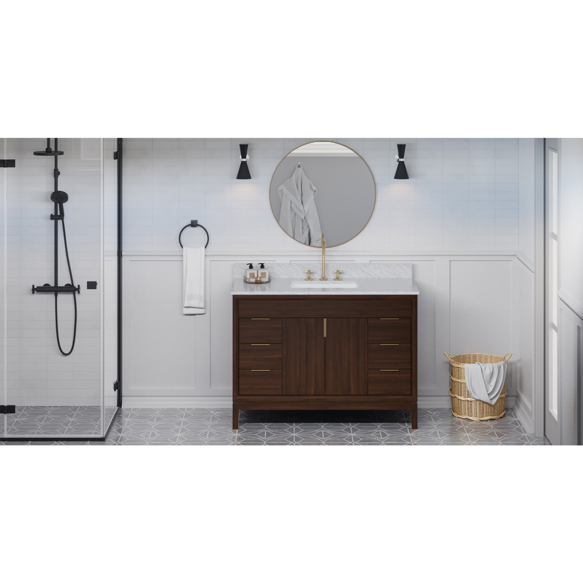 48" Theodora Vanity – Dark Walnut
