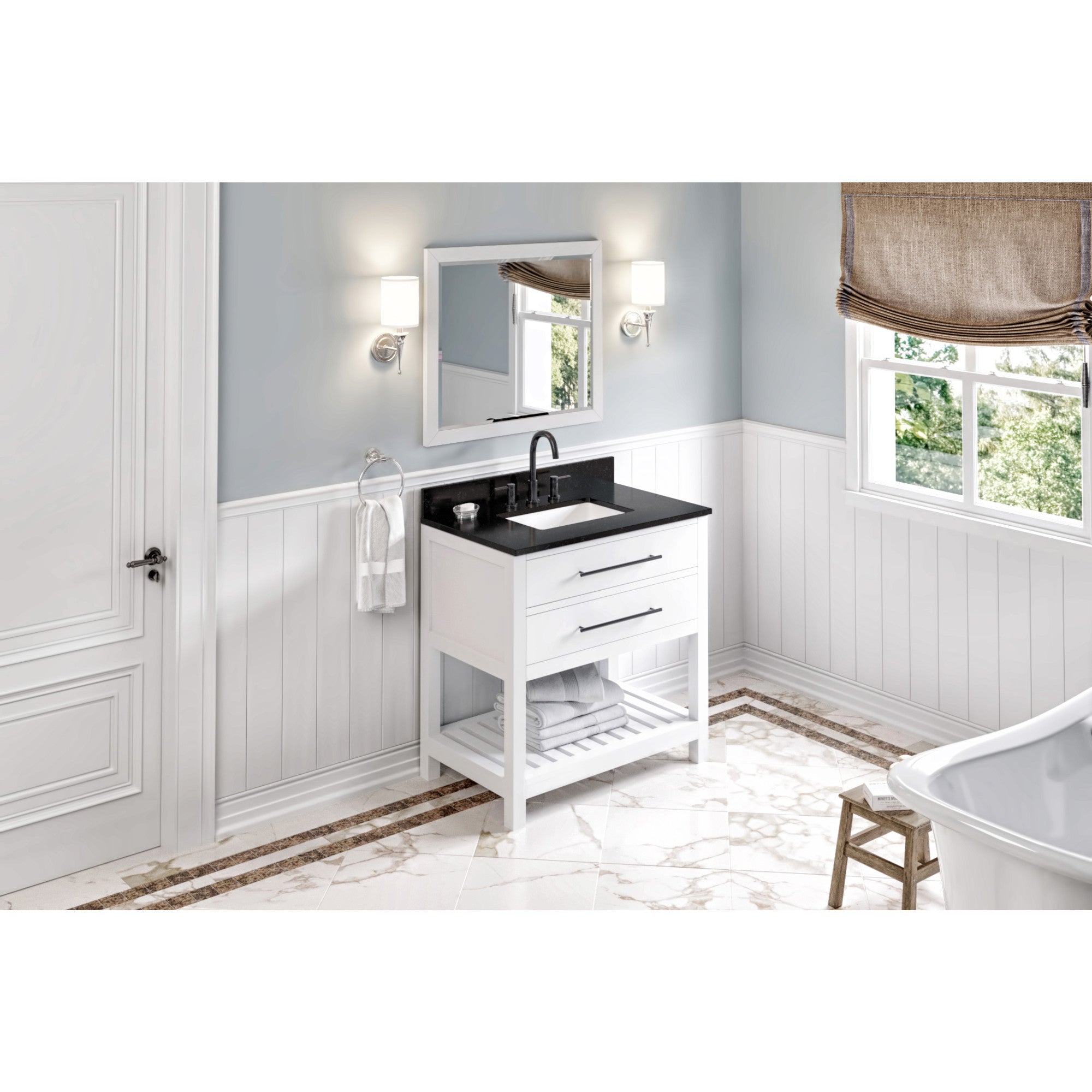 36" Wavecrest Vanity – White