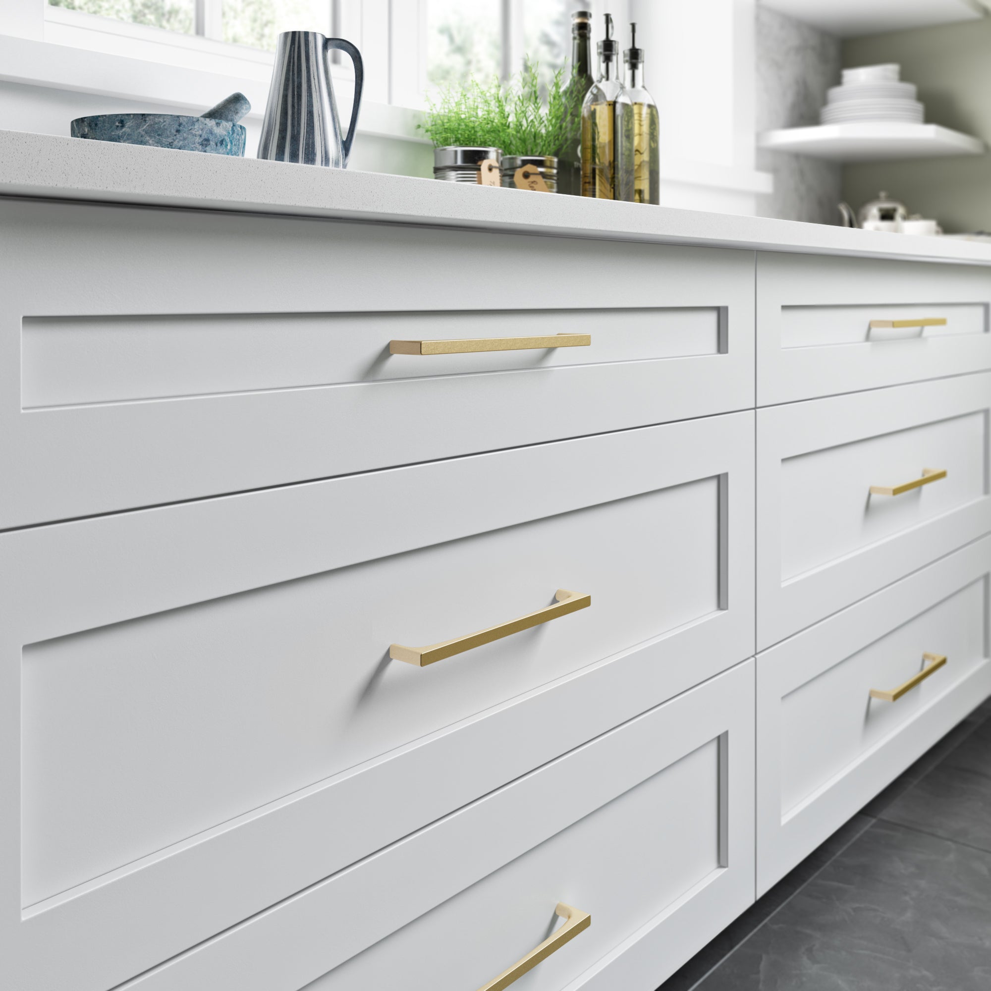 Riverside 8 13/16" Center to Center Bar Pull - Honey Bronze