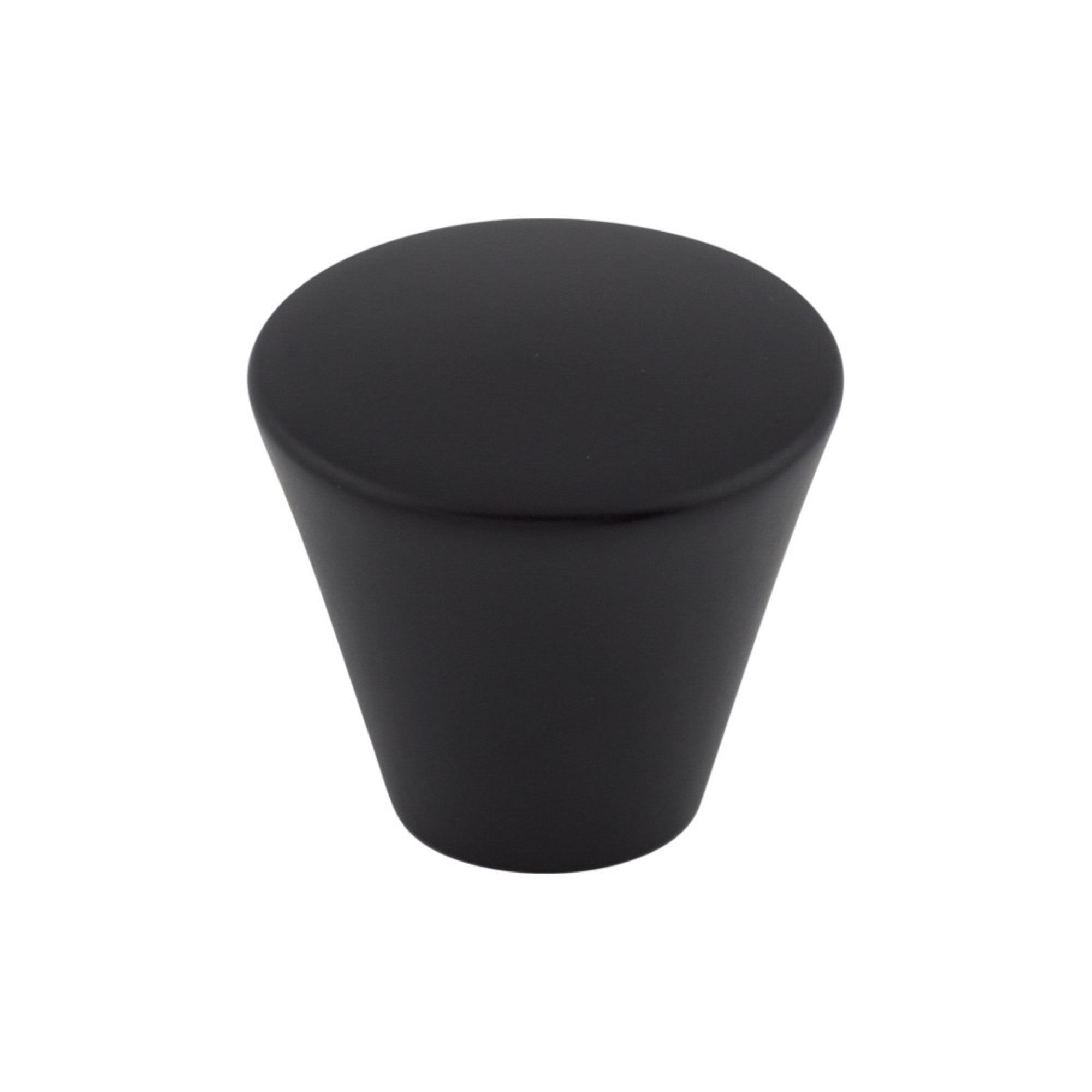 Cone 1 1/16" Diameter Round Knob - Flat Black