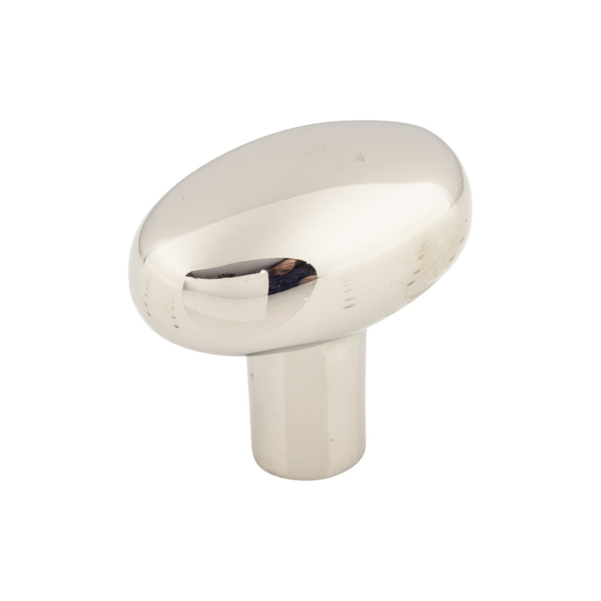 Aspen II Small Potato 1 9/16" Length Oval Knob - Polished Nickel