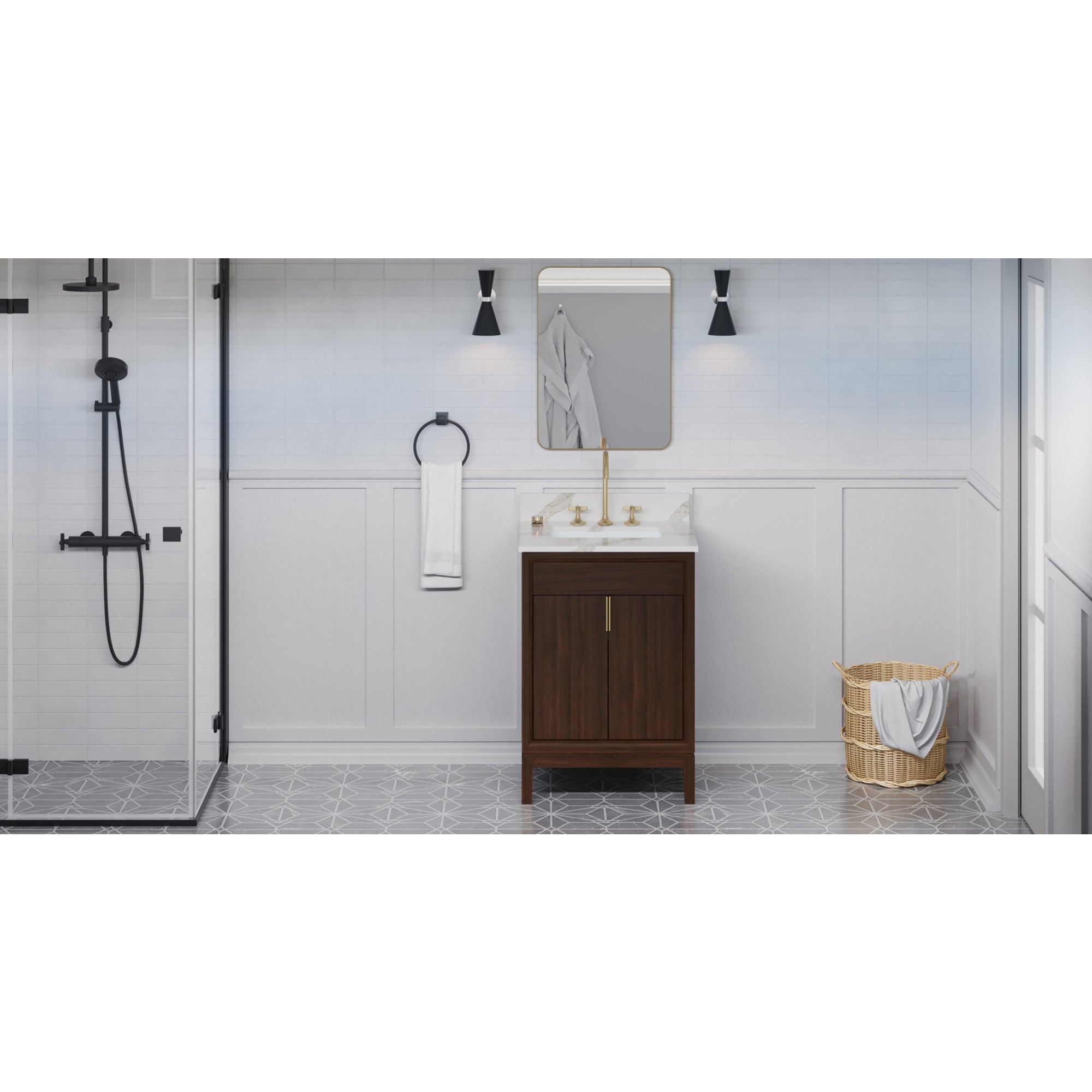 24" Theodora Vanity – Dark Walnut