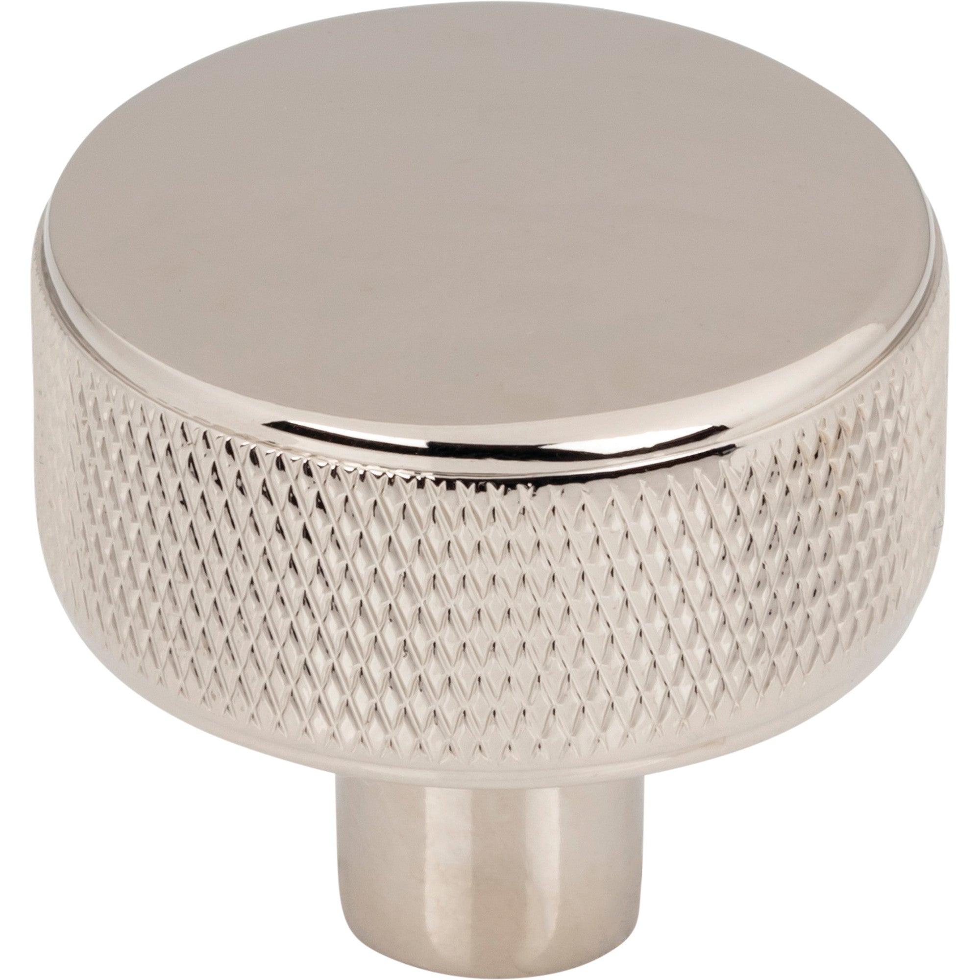 Burnham 1 1/4" Length Round Knob - Polished Nickel