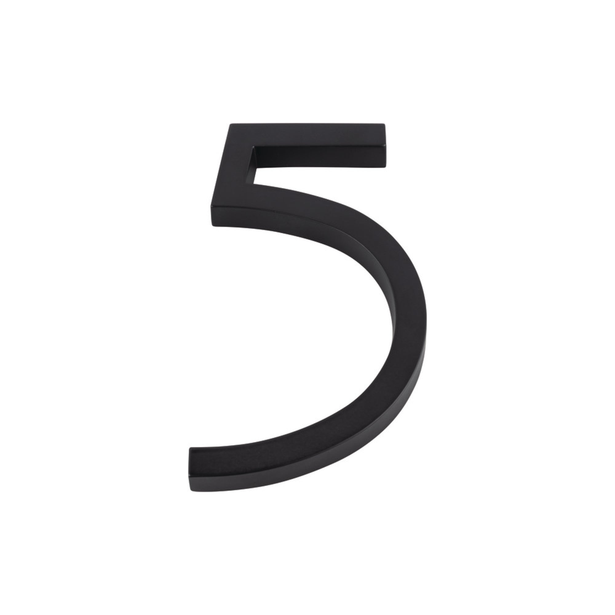 Modern Avalon 6" H  House Number - Matte Black