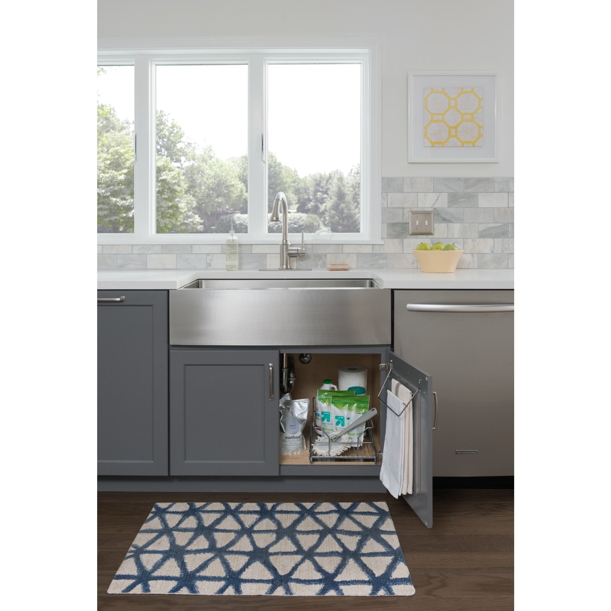 Door Mount 3-Tier Dishcloth Rack