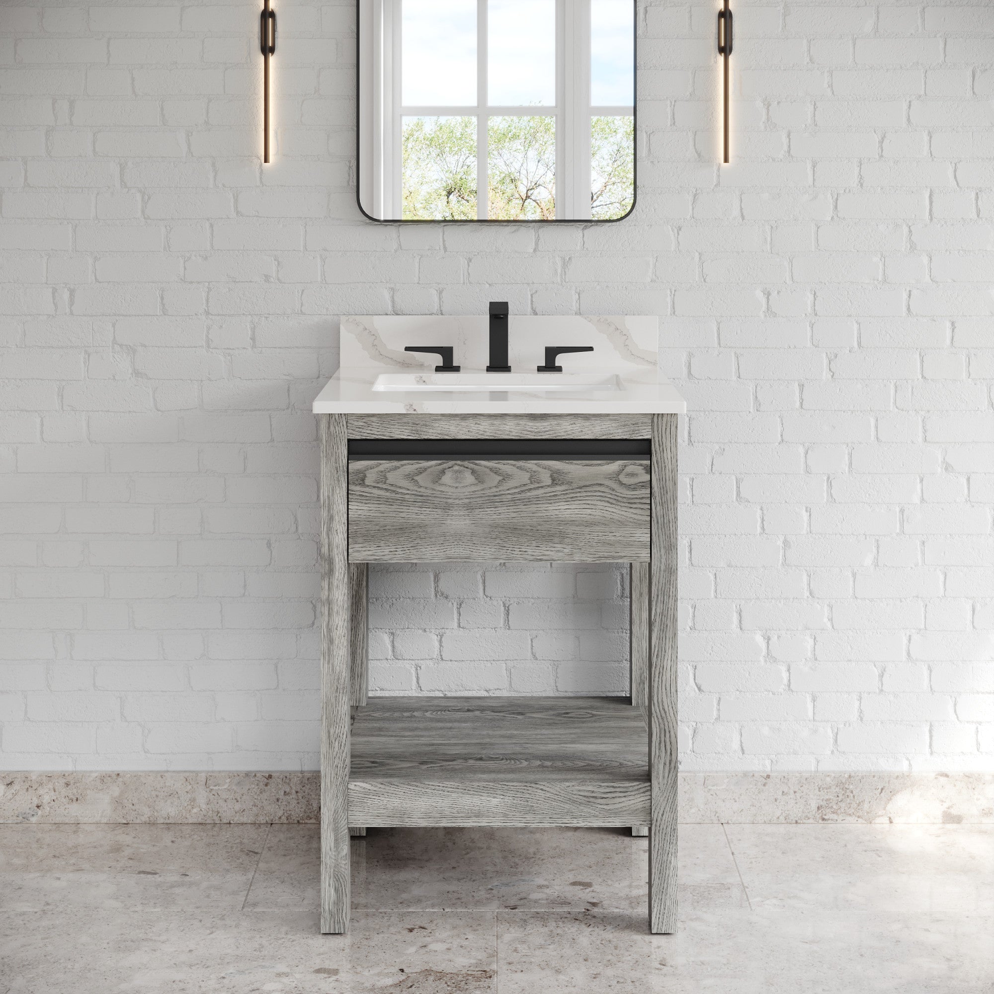 24" Jubilee Vanity – Weathered Grey