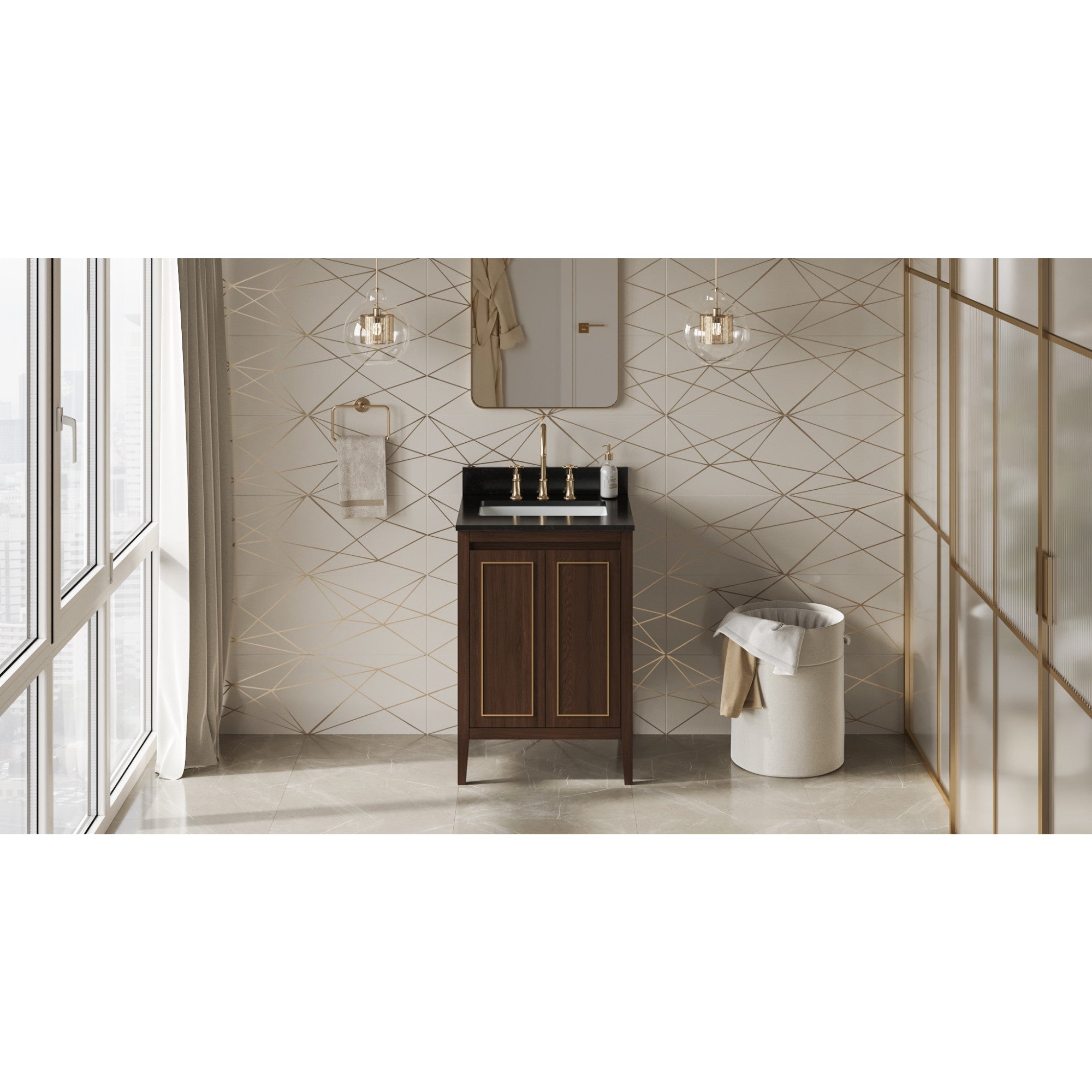 24" Percival Vanity – Dark Walnut