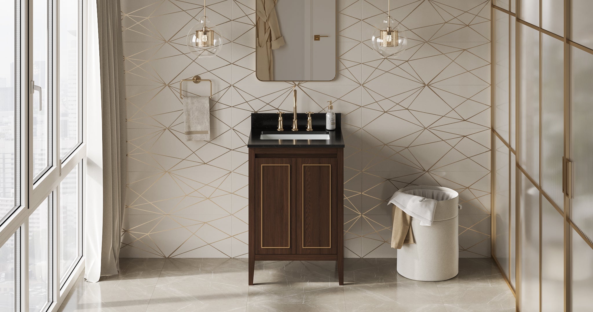 24" Percival Vanity – Dark Walnut
